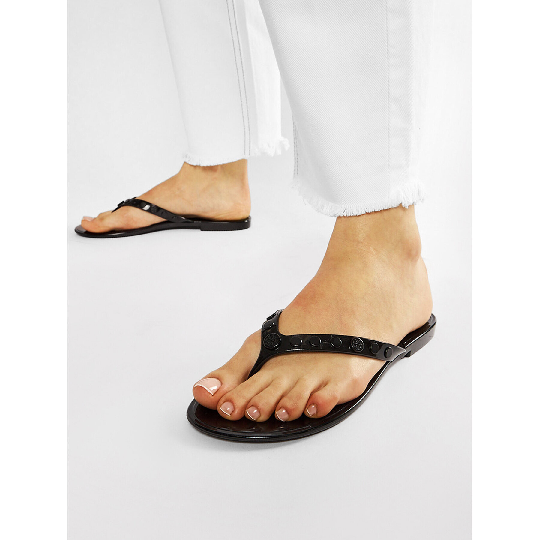 Tory Burch Flip flop Studded Jelly 76555 Negru - Pled.ro