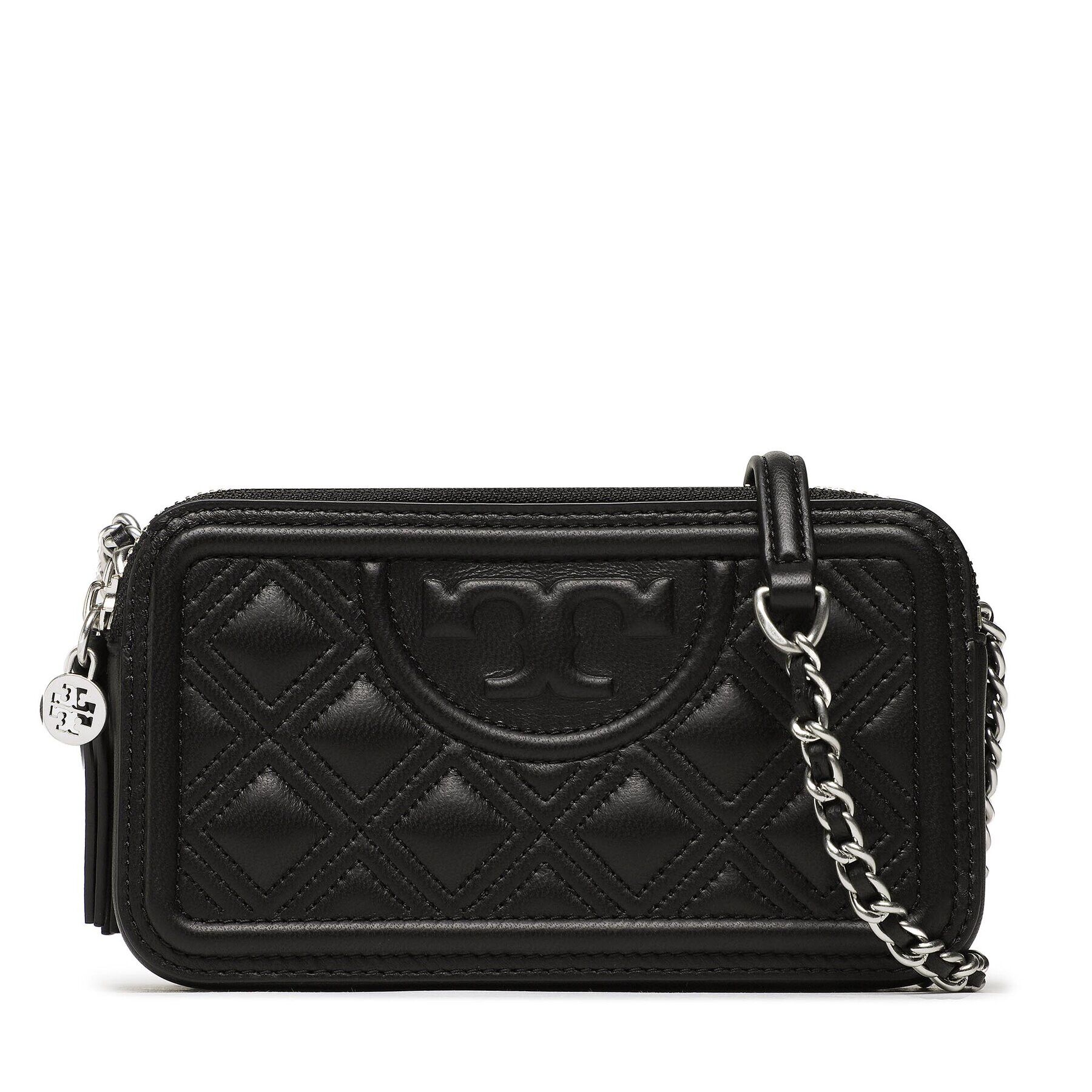 Tory Burch Geantă Fleming Double-Zip Mini Bag 79403 Negru - Pled.ro