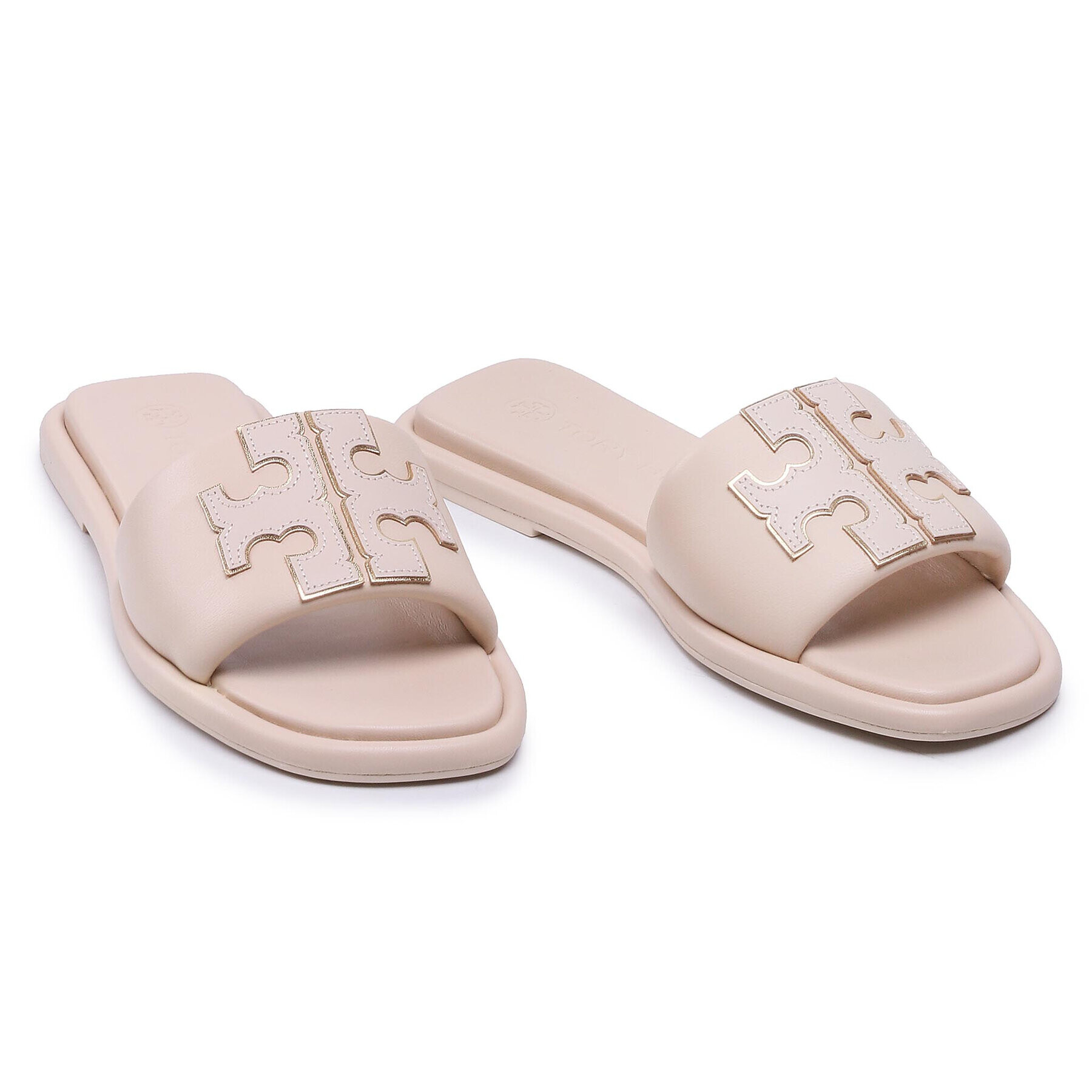 Tory Burch Șlapi Double Sport Slide 79985 Bej - Pled.ro