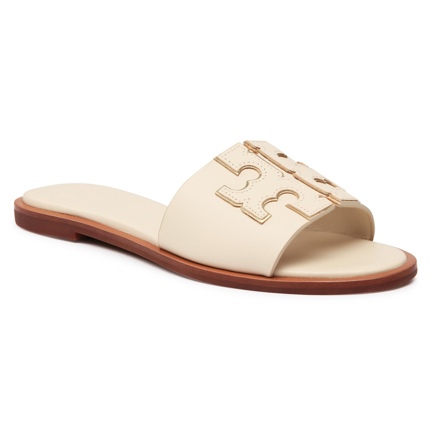 Tory Burch Șlapi Ines Slide 50109 Bej - Pled.ro