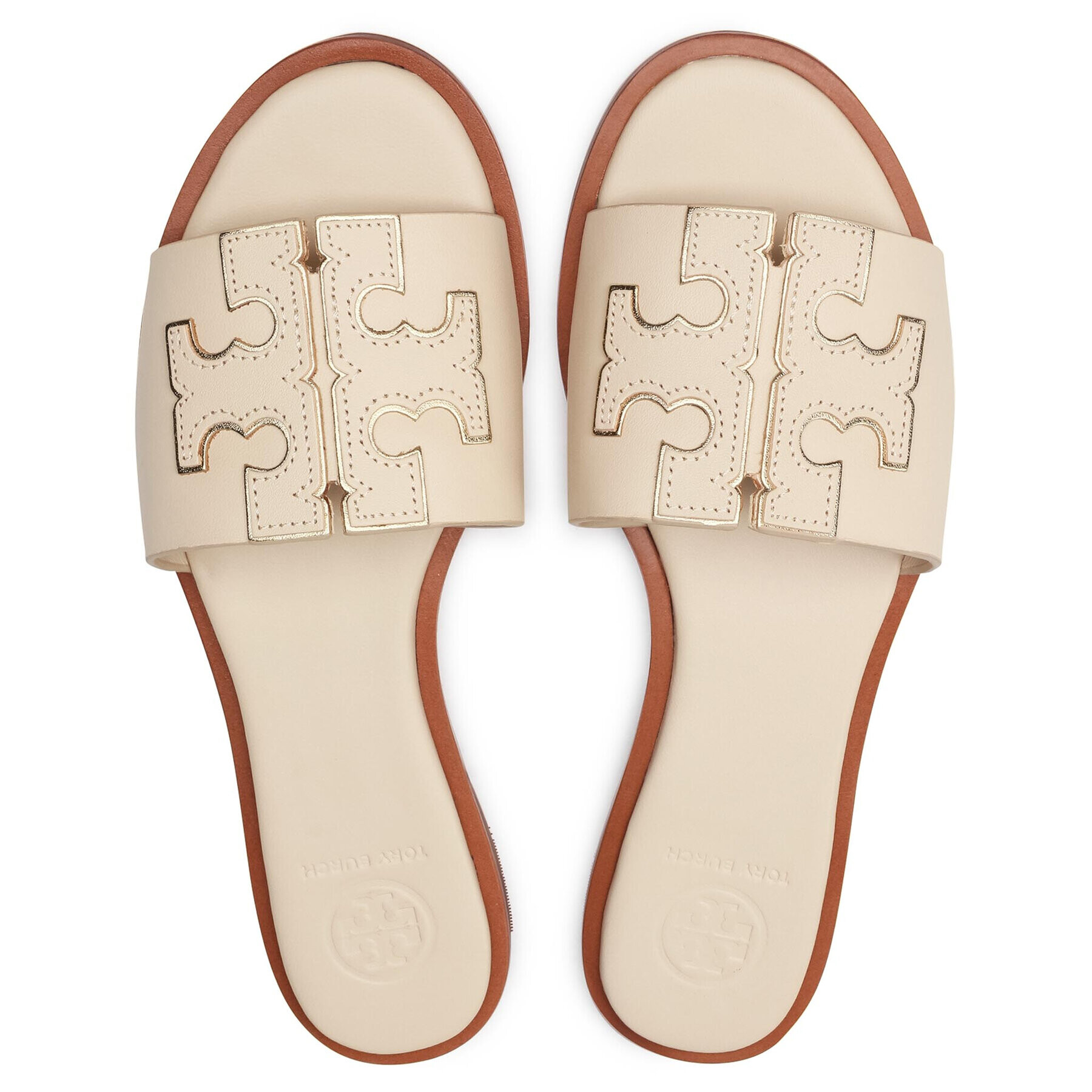 Tory Burch Șlapi Ines Slide 50109 Bej - Pled.ro