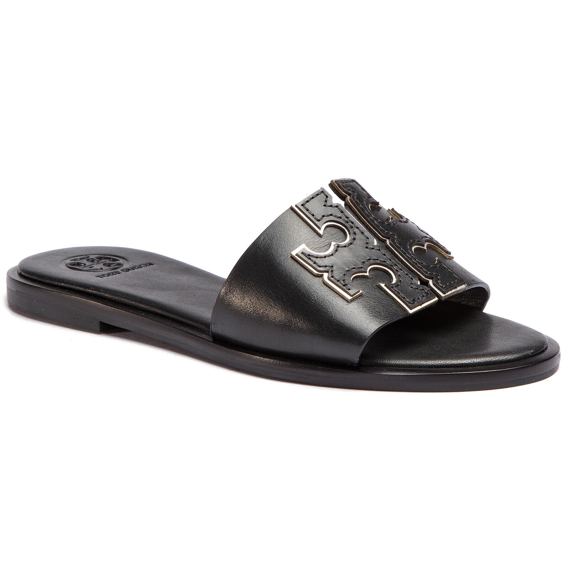 Tory Burch Șlapi Ines Slide 50109 Negru - Pled.ro