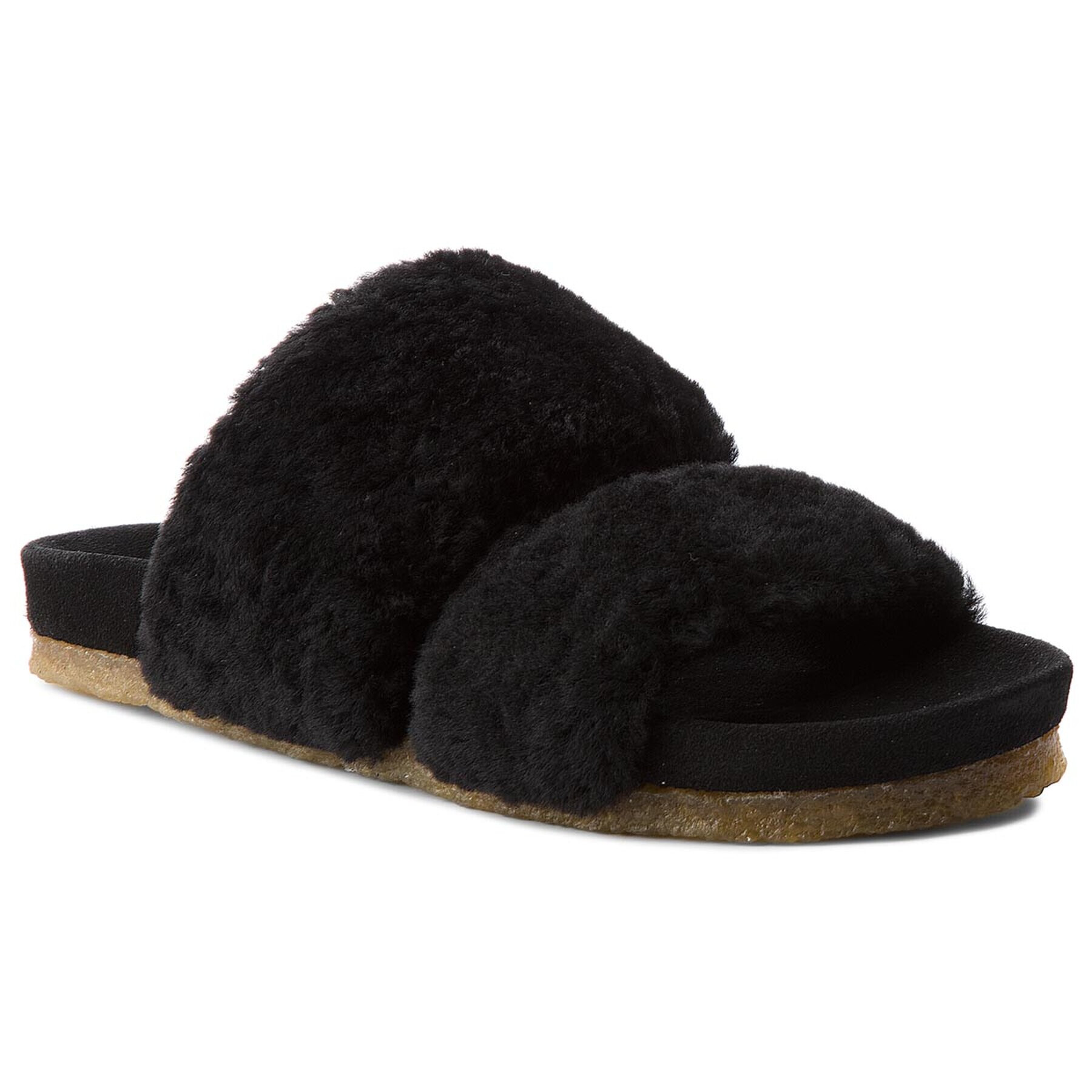 Tory Burch Șlapi Sheldon Shearling Two 50166 Negru - Pled.ro