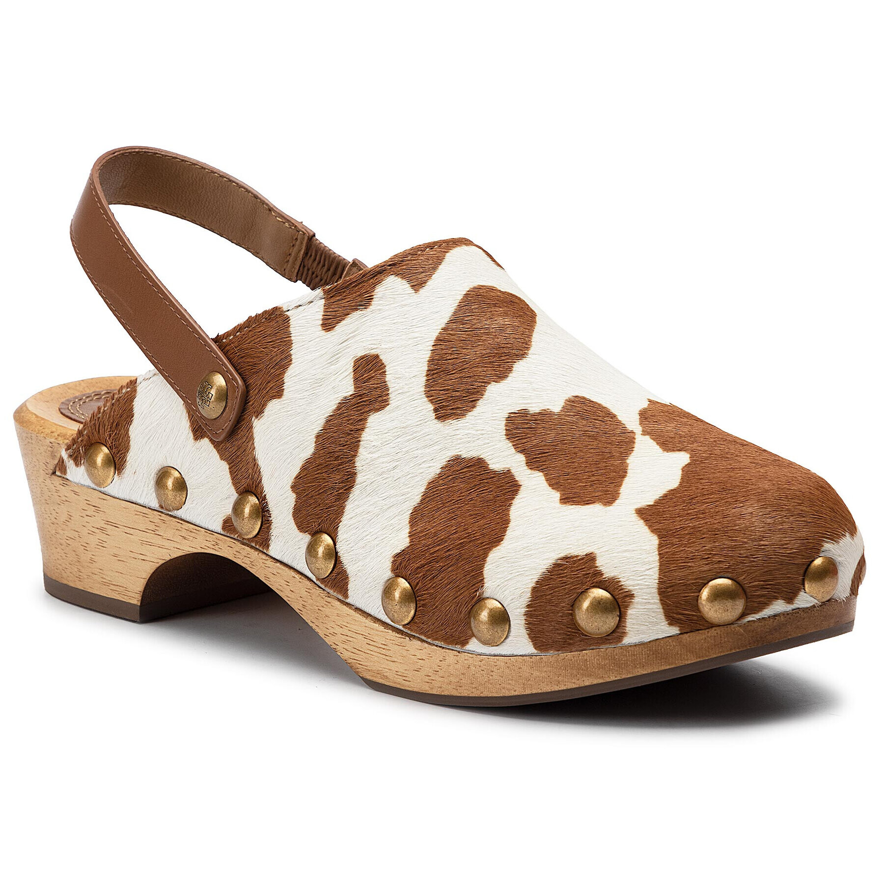 Tory Burch Saboți Blythe 50MM Studded Clog 56904 Alb - Pled.ro