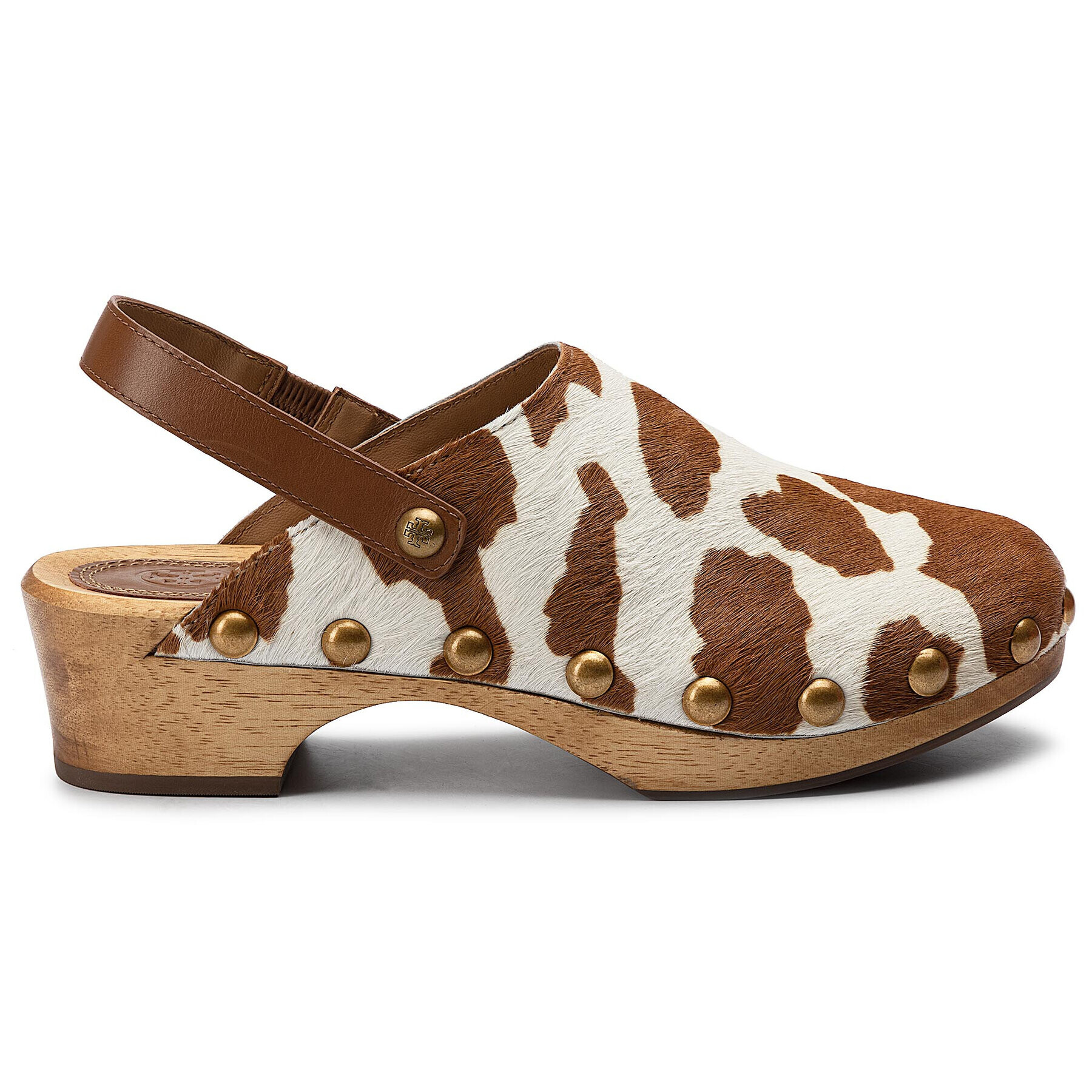 Tory Burch Saboți Blythe 50MM Studded Clog 56904 Alb - Pled.ro