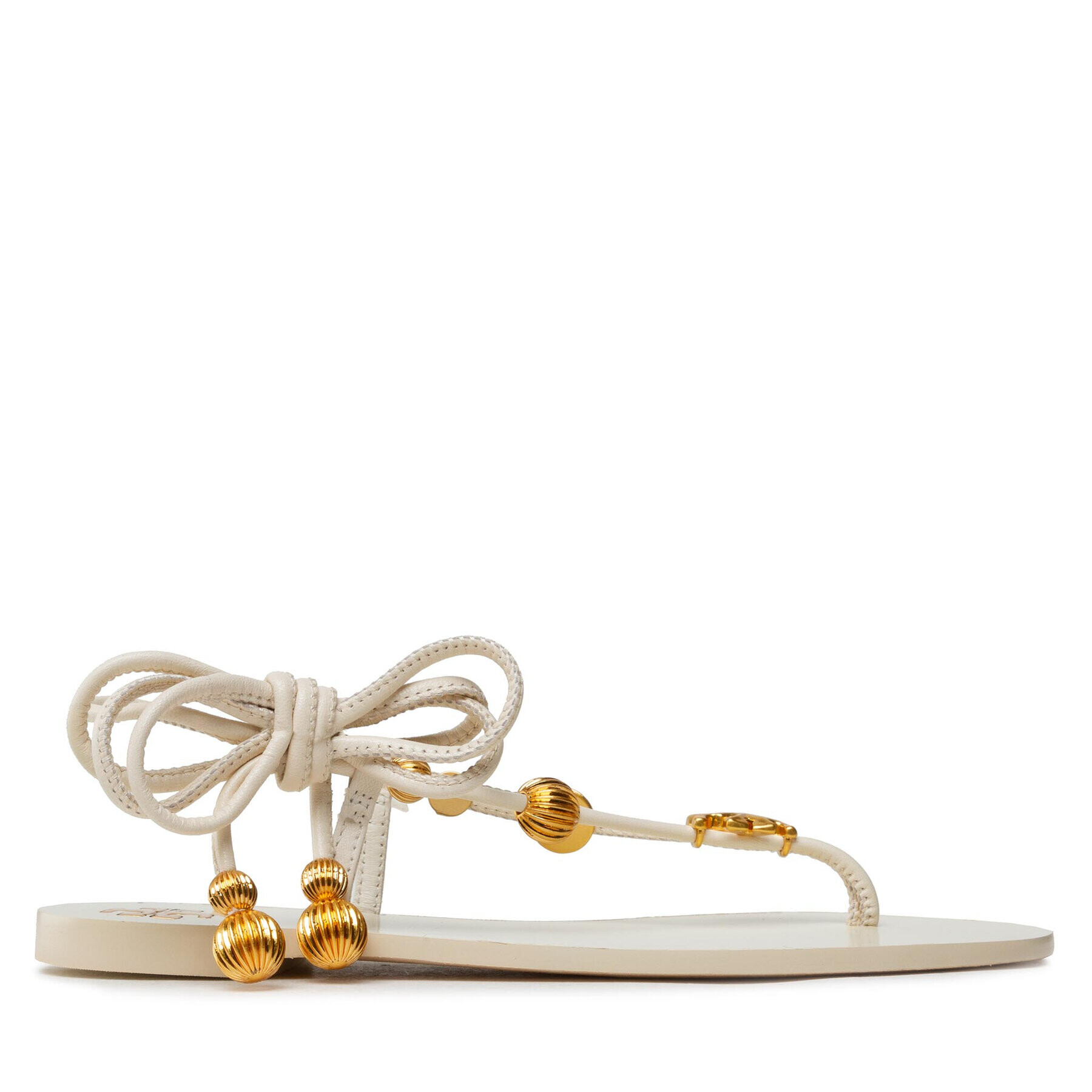 Tory Burch Sandale Capri Flat Lace Up Sandal 80044 Bej - Pled.ro