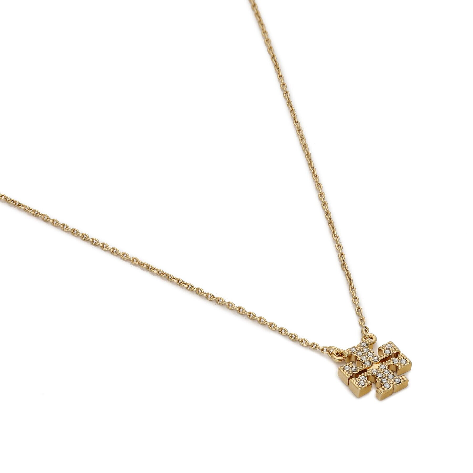 Tory Burch Set colier și cercei Kira Pave Pendant And Stud Earring Set 145510 Auriu - Pled.ro