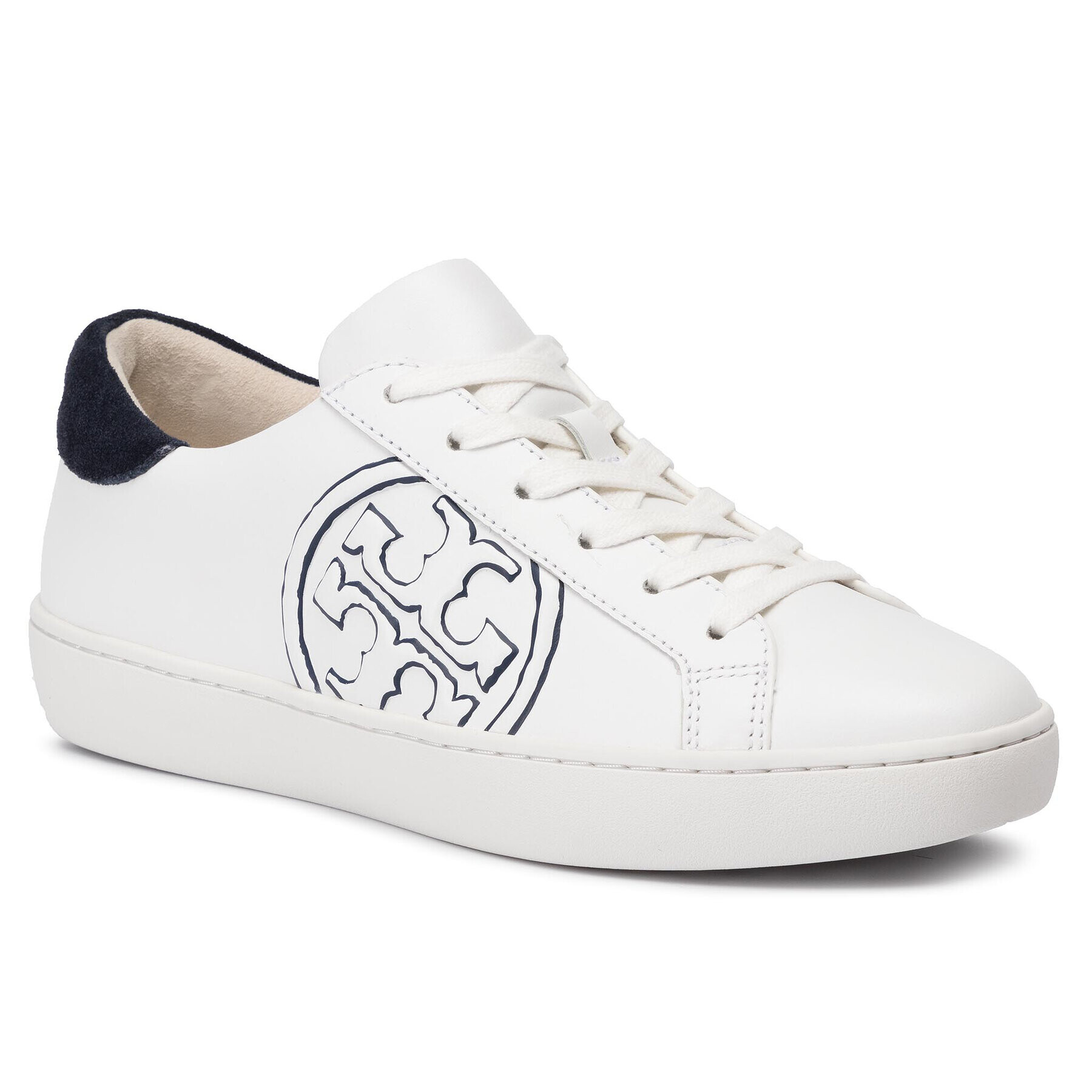 Tory Burch Sneakers T-Logo Sneaker 60847 Alb - Pled.ro