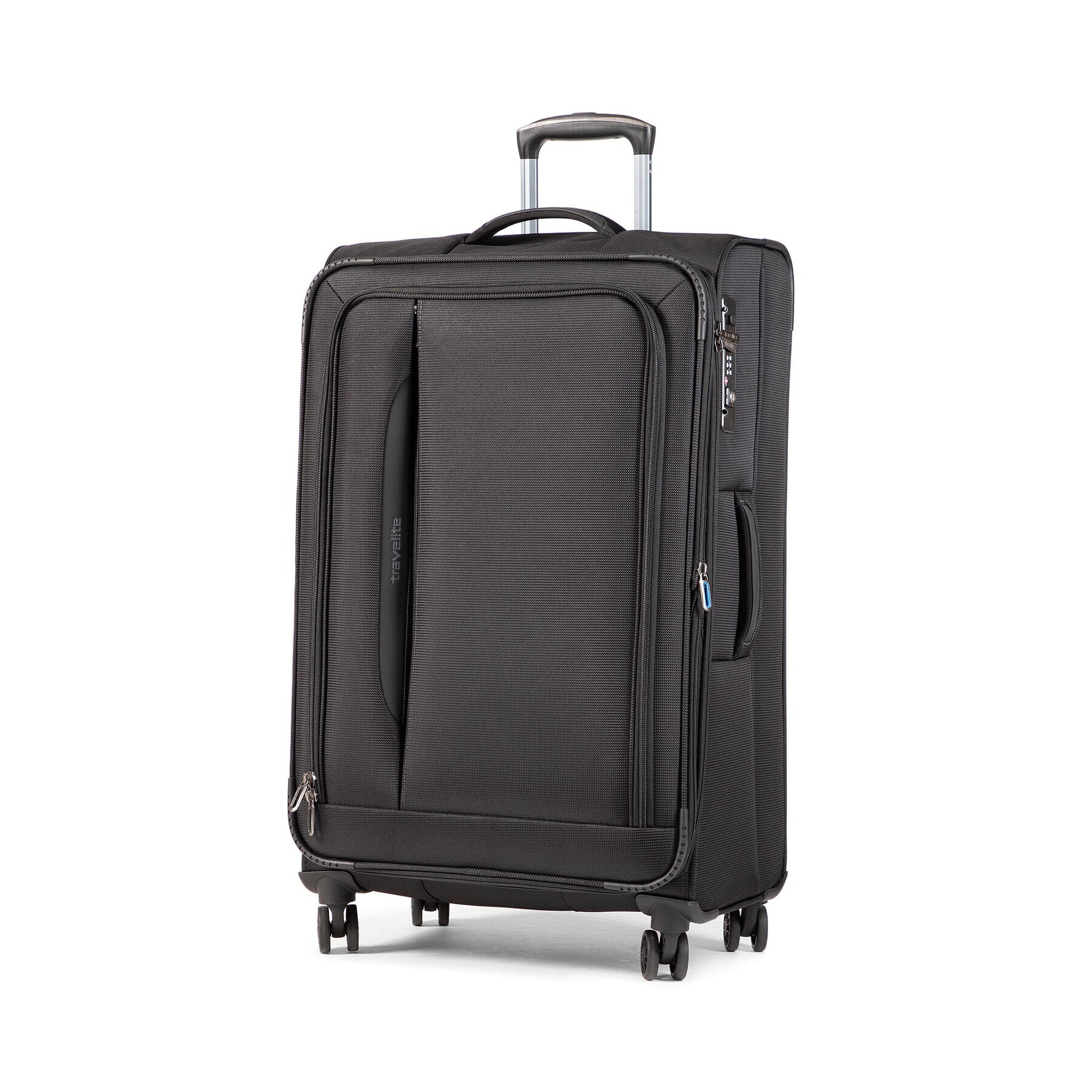 Travelite Valiză mare din material Crosslite 89549-01 Negru - Pled.ro