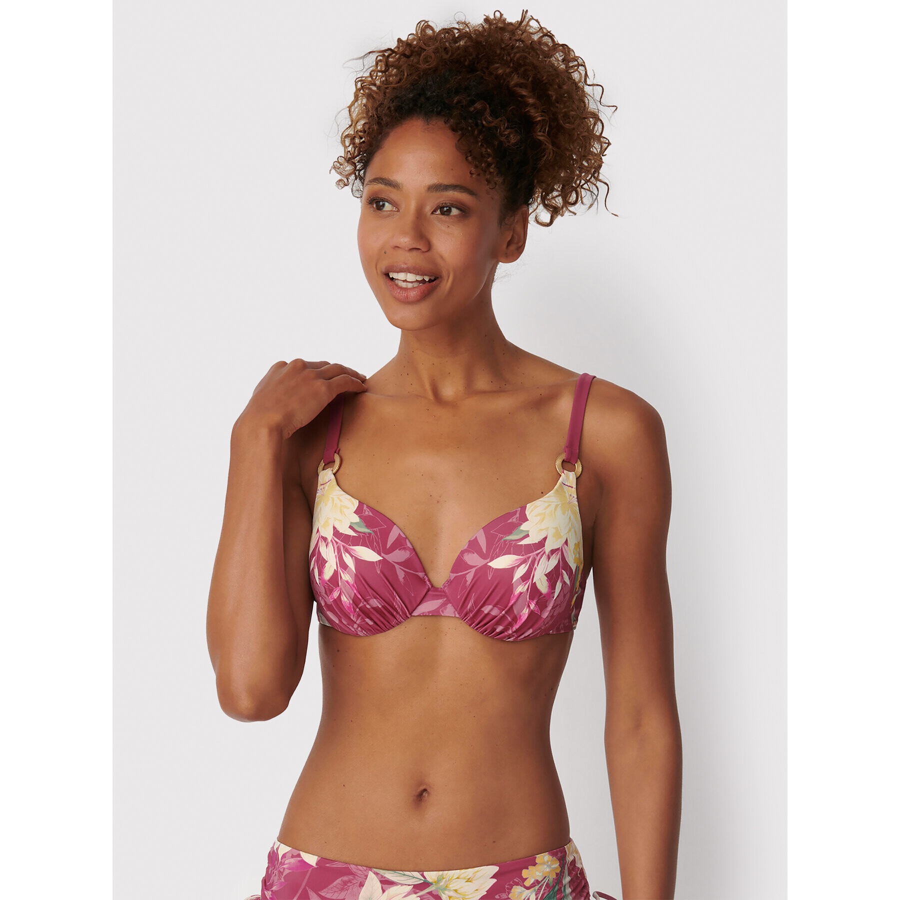 Triumph Bikini partea de sus Botanical Leaf 10207904 Roz - Pled.ro