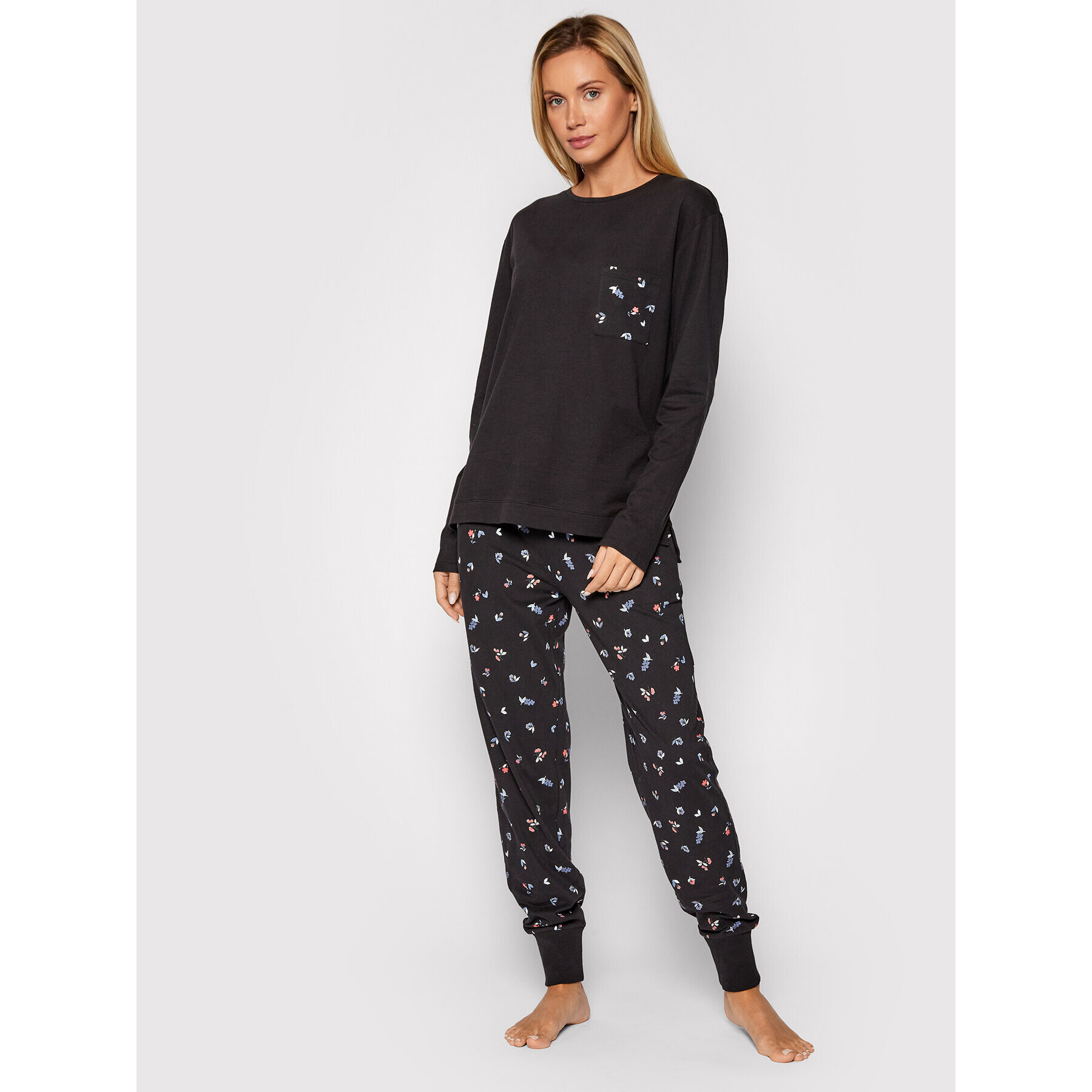 Triumph Cămașă pijama Mix & Match 10205606 Negru - Pled.ro