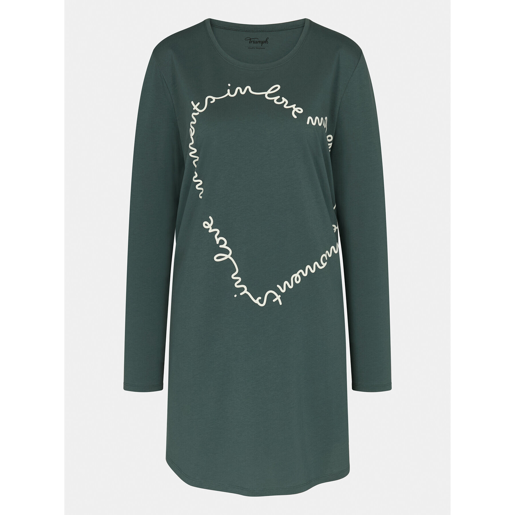 Triumph Cămașă de noapte Nightdresses NDK 03 LSL X 10216556 Verde - Pled.ro