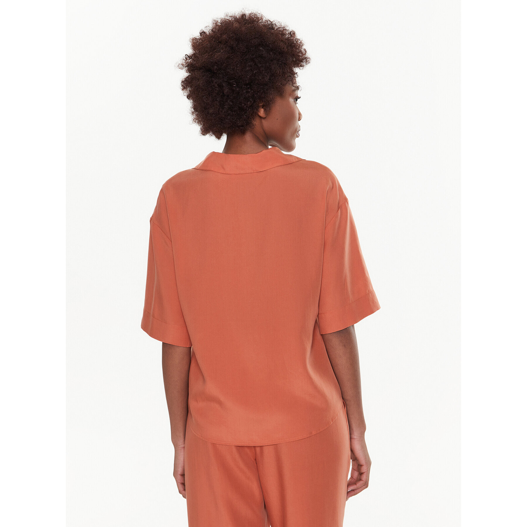 Triumph Cămașă pijama Boyfriend MyWear 10214831 Portocaliu Oversize - Pled.ro