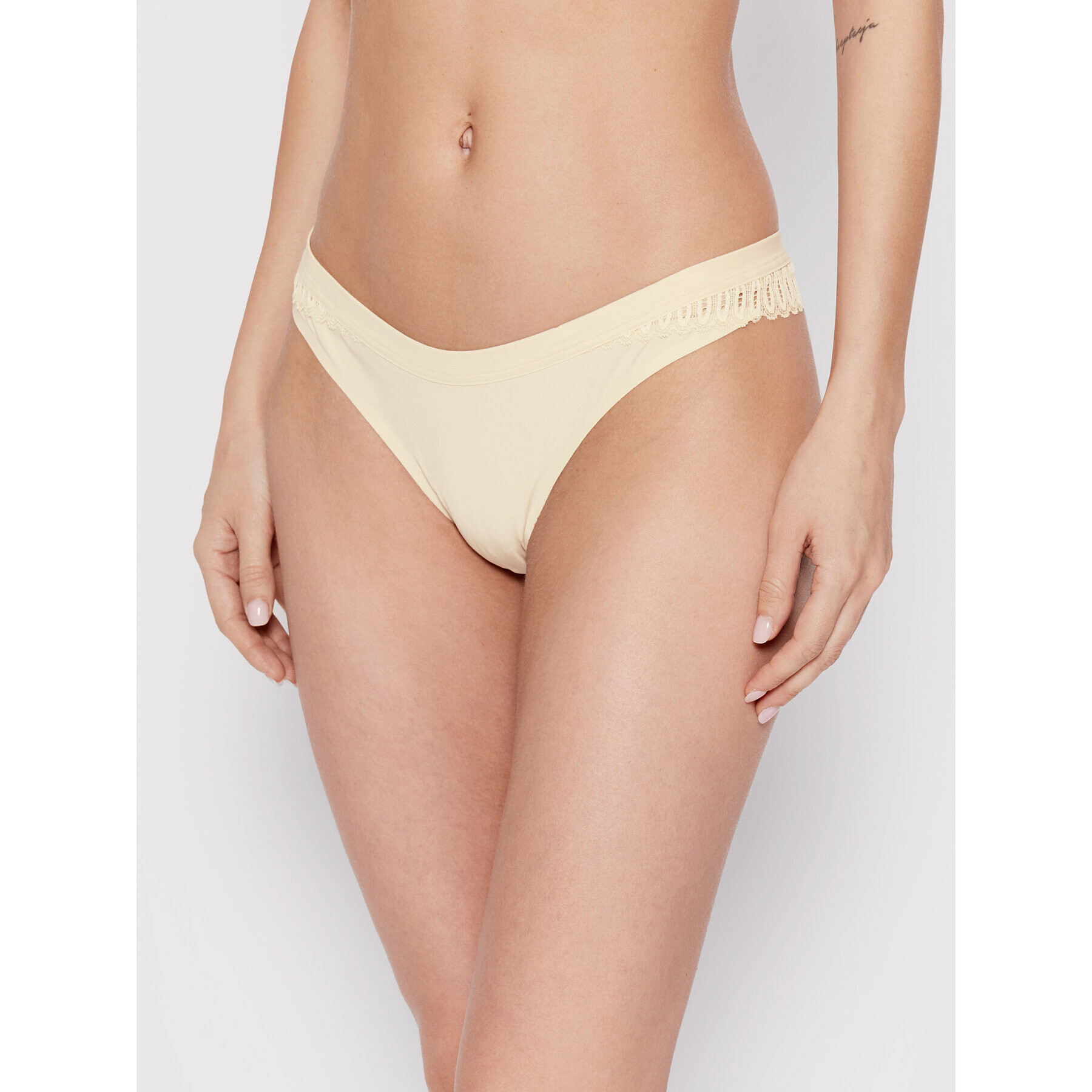 Triumph Chilot tanga Aura Spotlight High 10207998 Bej - Pled.ro