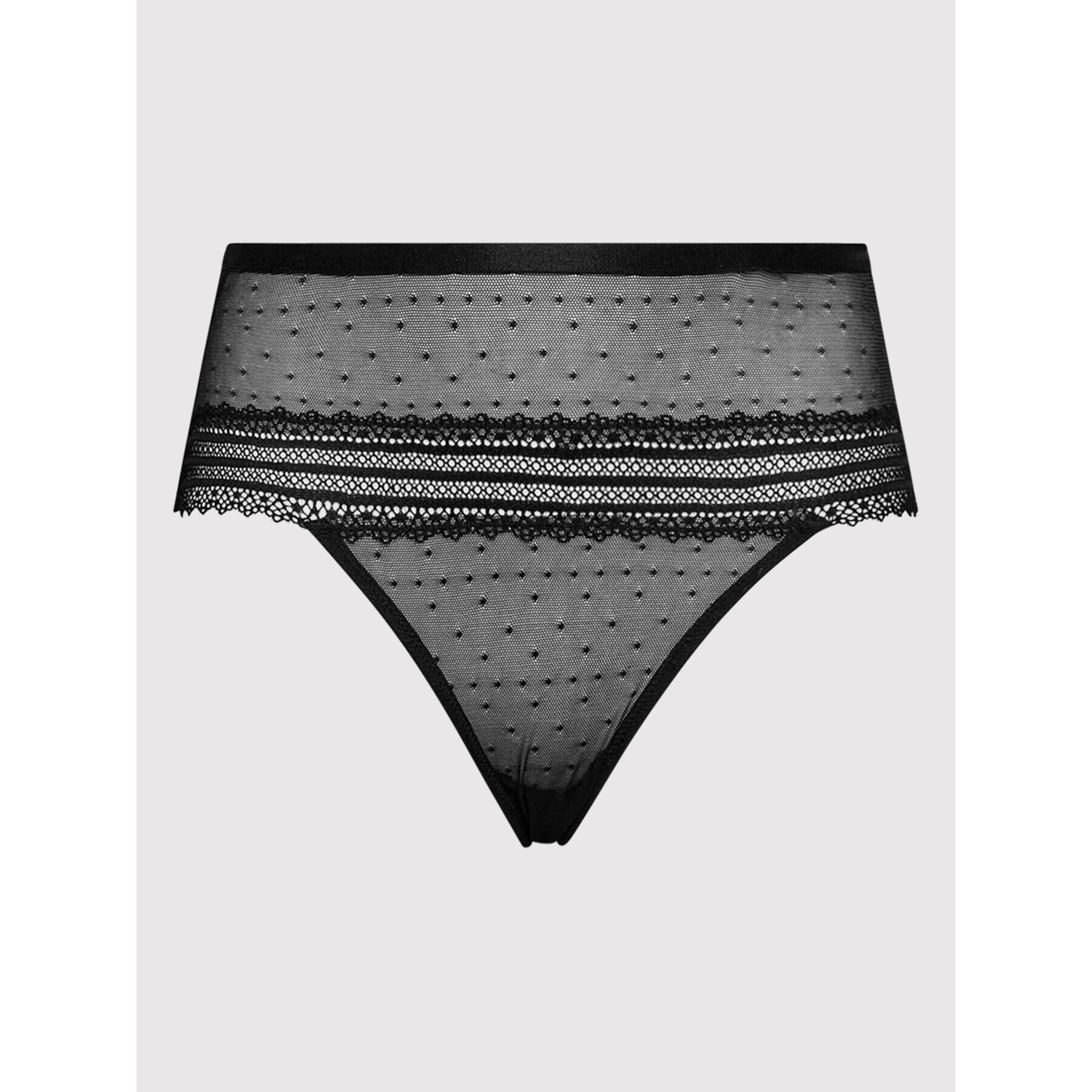 Triumph Chiloți clasici cu talie înaltă Tempting Tulle 10210008 Negru - Pled.ro