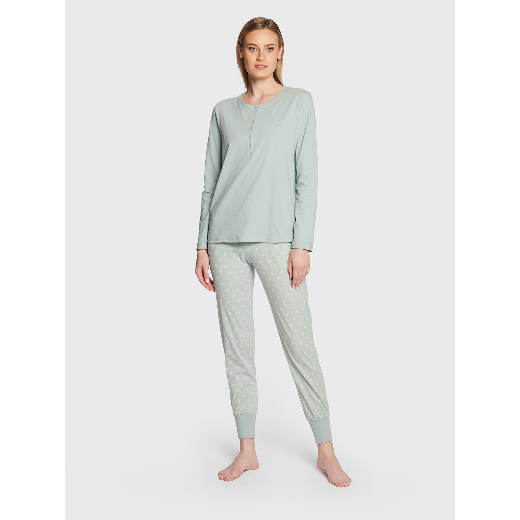 Triumph Pantaloni pijama Mix & Match 10209561 Albastru Regular Fit - Pled.ro