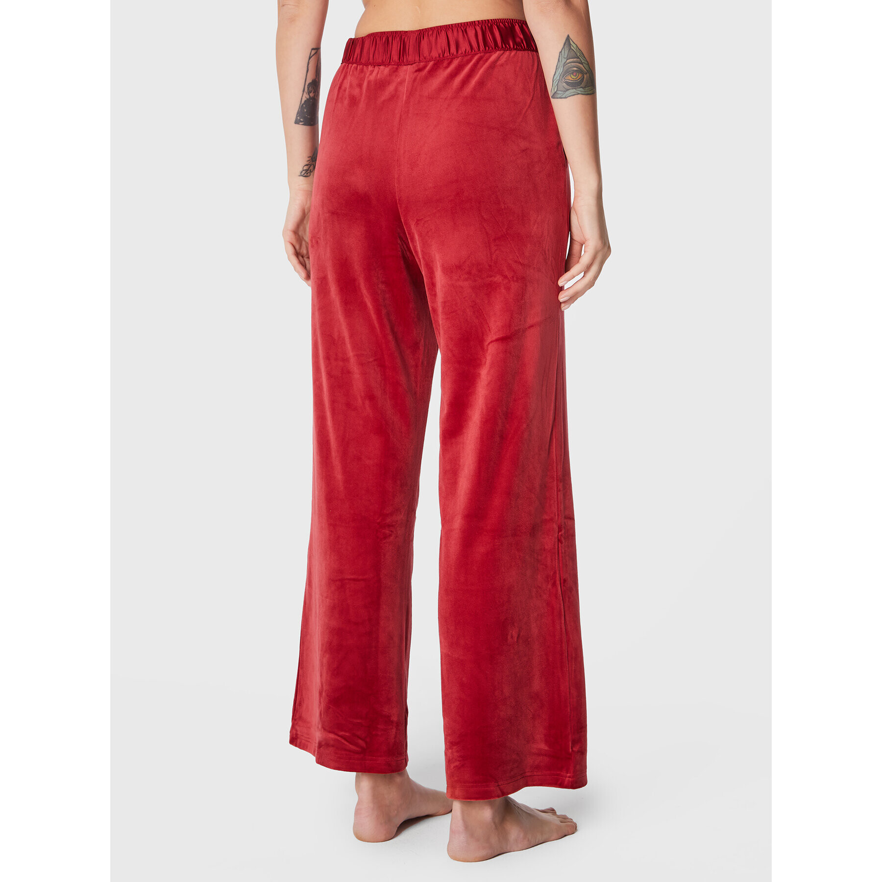 Triumph Pantaloni pijama Mix & Match Velour 10213411 Roșu Relaxed Fit - Pled.ro