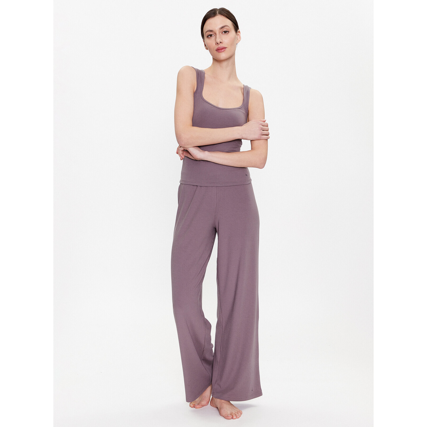 Triumph Pantaloni pijama Natural Spotlight 10214832 Gri Relaxed Fit - Pled.ro