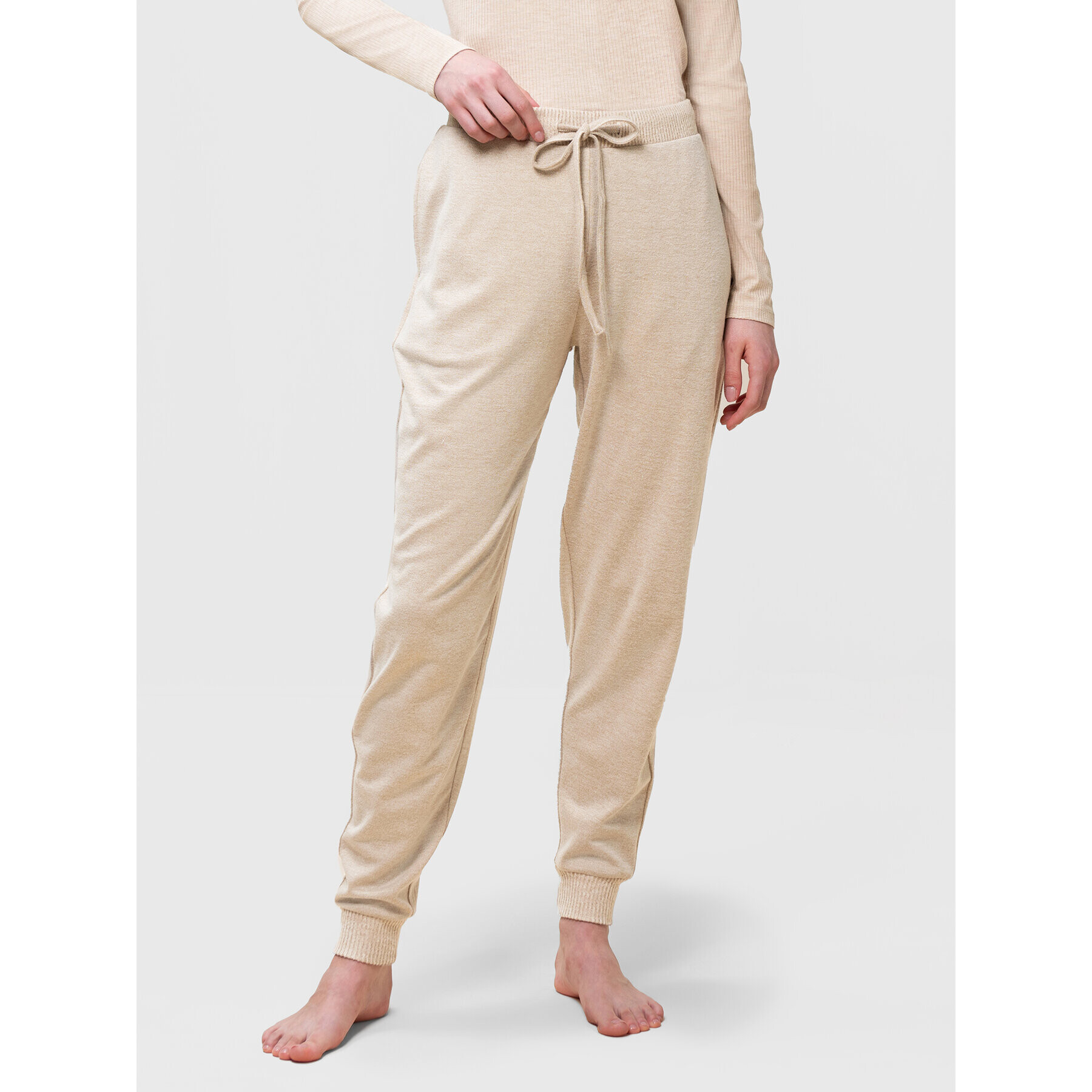 Triumph Pantaloni pijama Thermal 10213427 Bej Regular Fit - Pled.ro