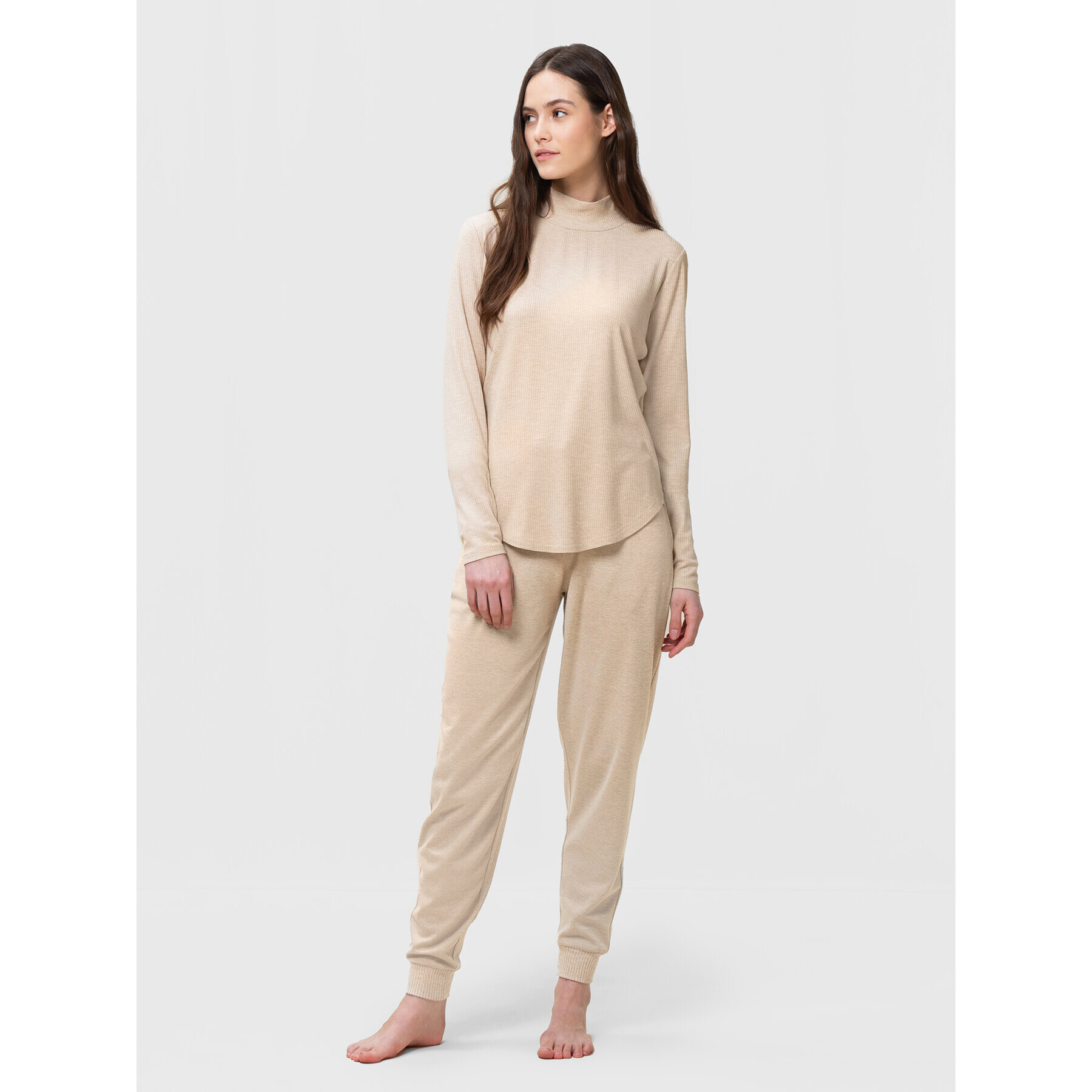 Triumph Pantaloni pijama Thermal 10213427 Bej Regular Fit - Pled.ro