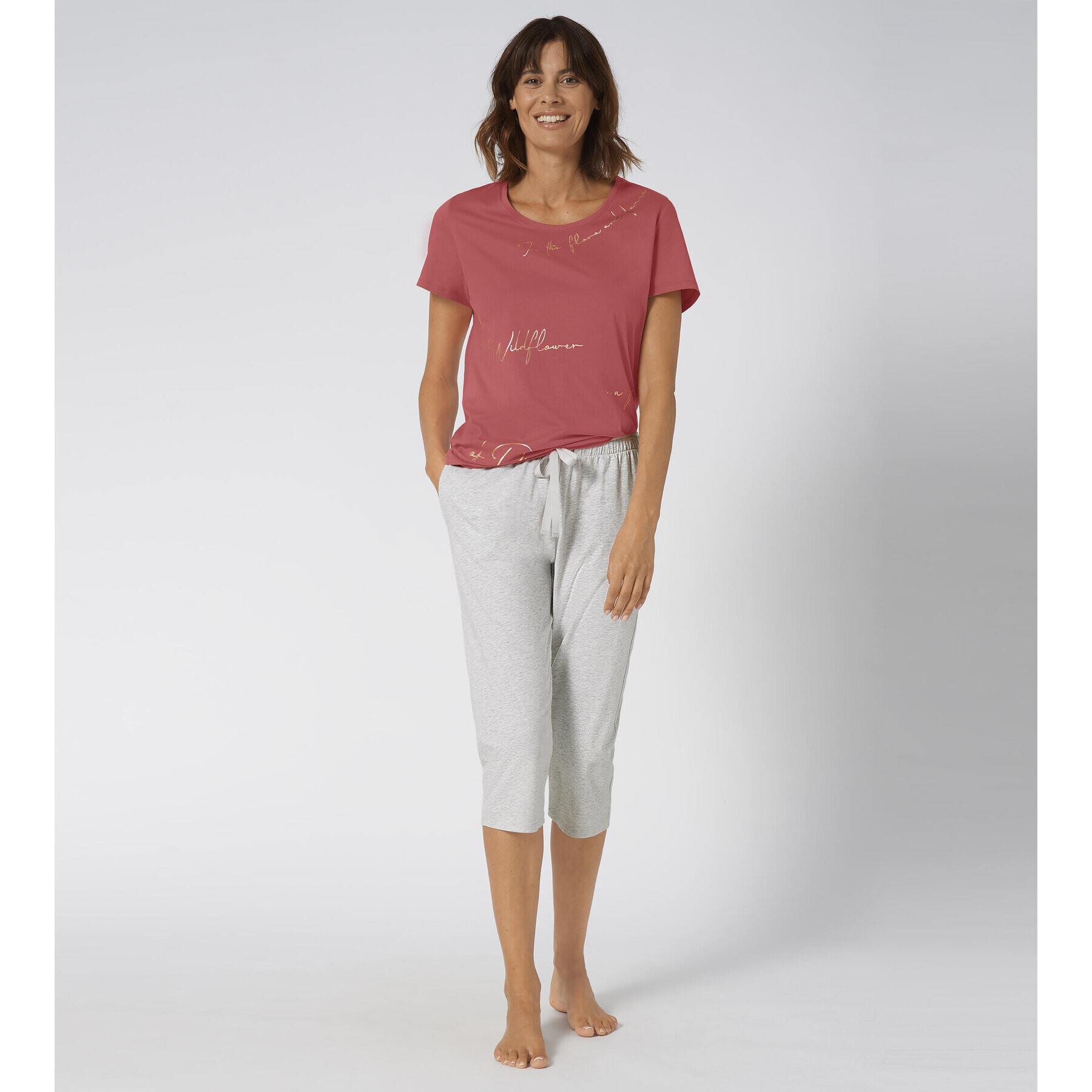 Triumph Pijama Capri X 10207536 Roz - Pled.ro