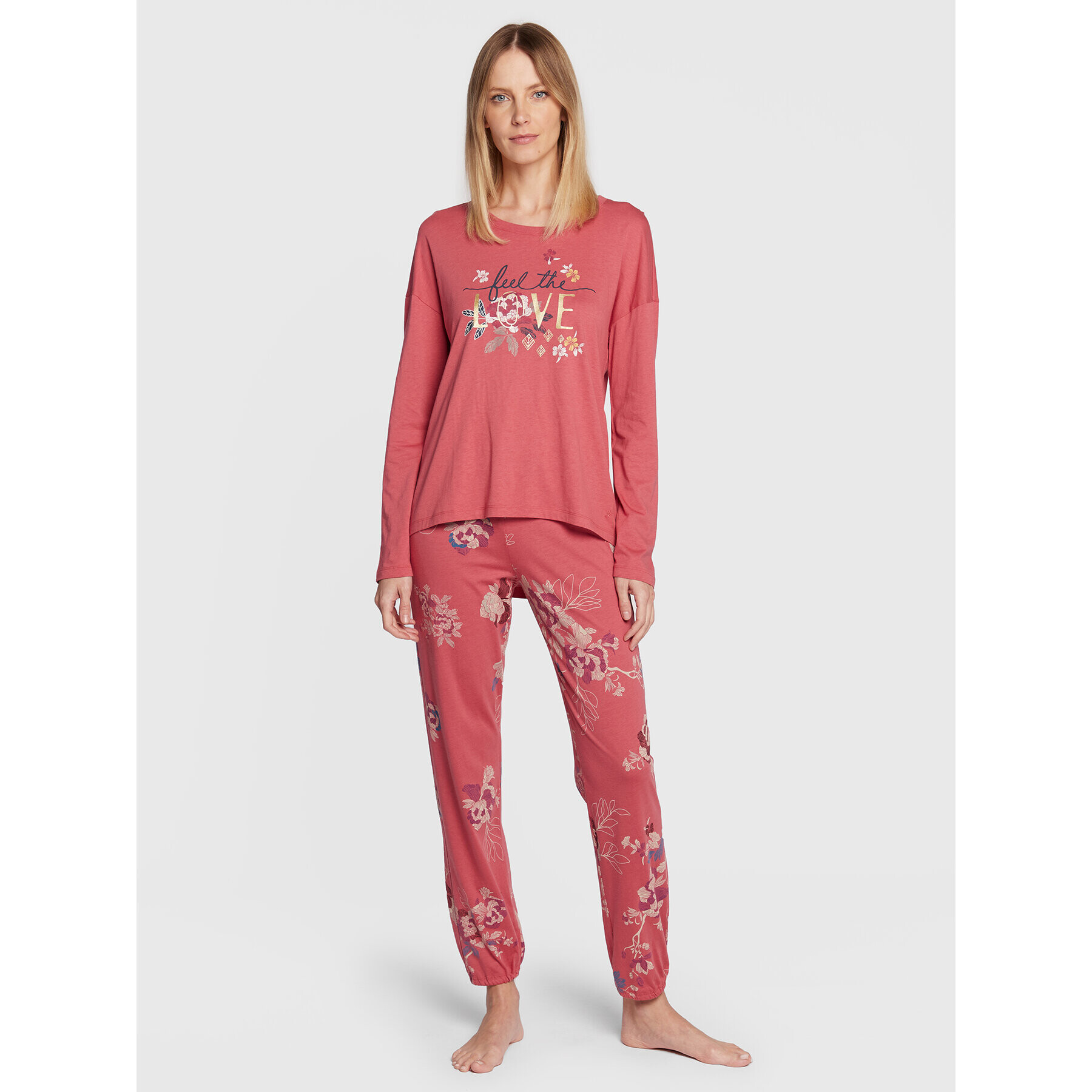 Triumph Pijama Sets 10213410 Roz Relaxed Fit - Pled.ro