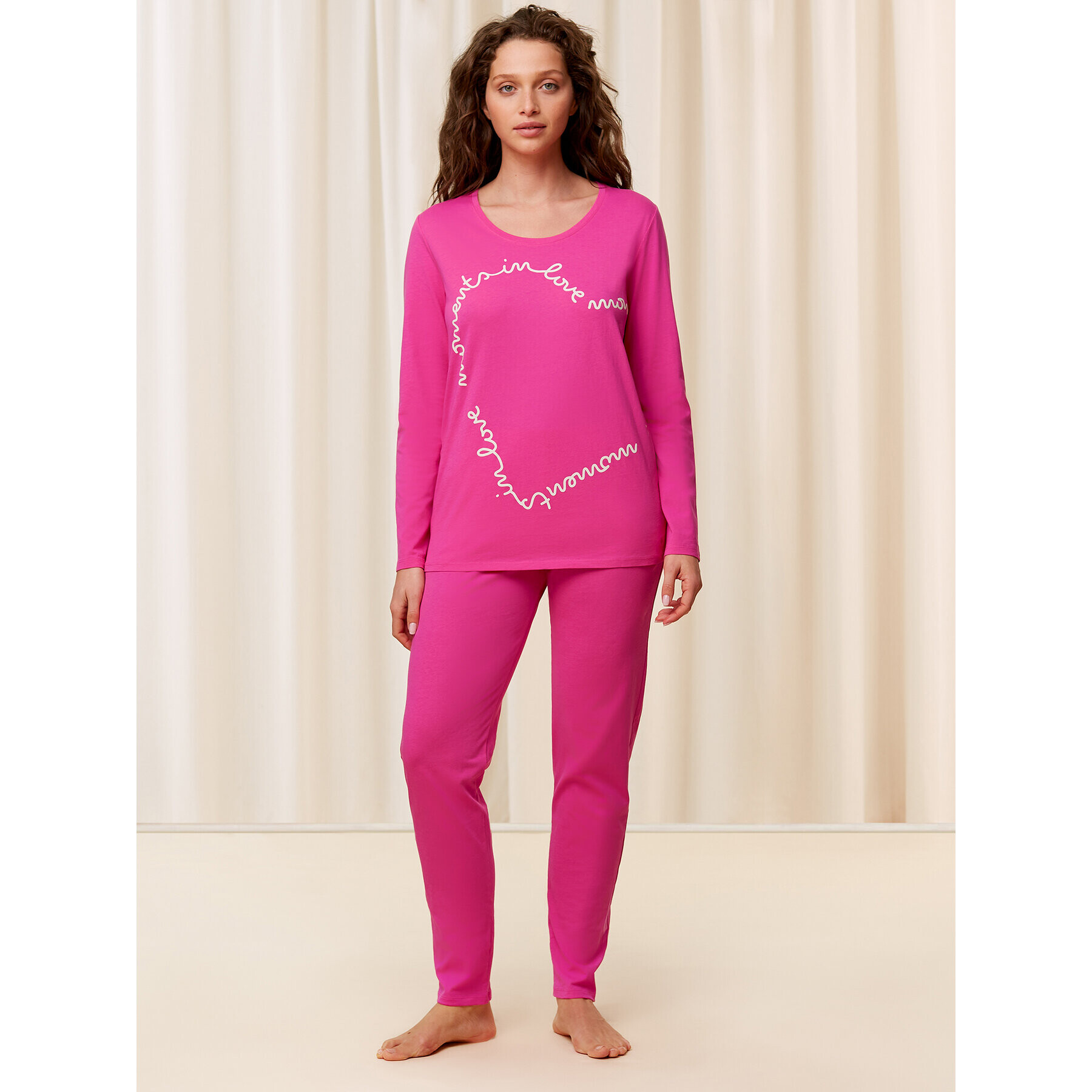 Triumph Pijama Sets PK 03 LSL X 10216533 Roz Regular Fit - Pled.ro