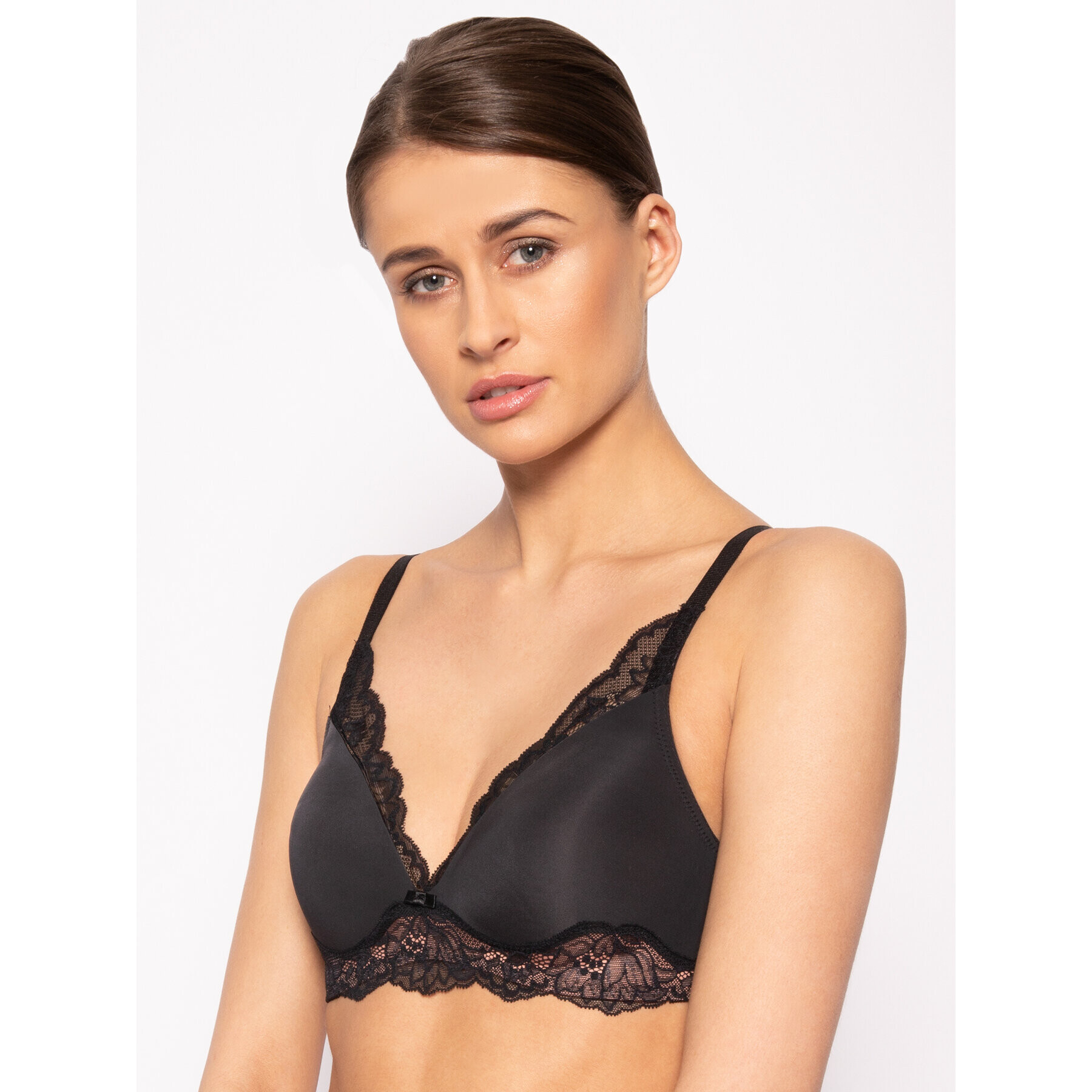 Triumph Sutien Bralette Amourette Charm 10201694 Negru - Pled.ro