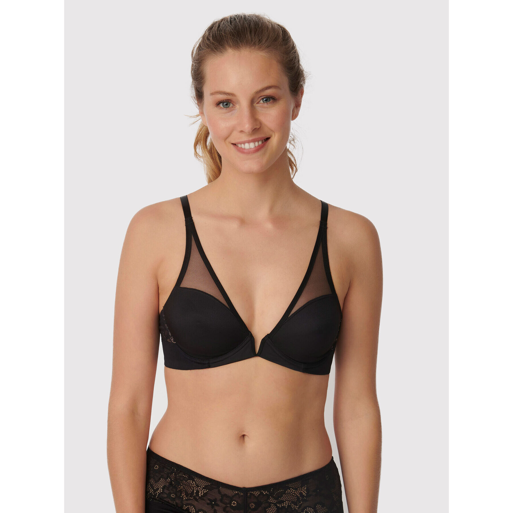 Triumph Sutien Bralette Vivid Spotlight 10210645 Negru - Pled.ro