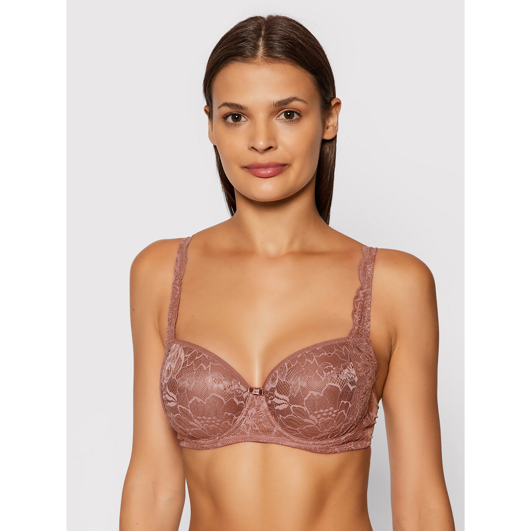 Triumph Sutien cu armătură Amourette Charm 10201686 Maro - Pled.ro