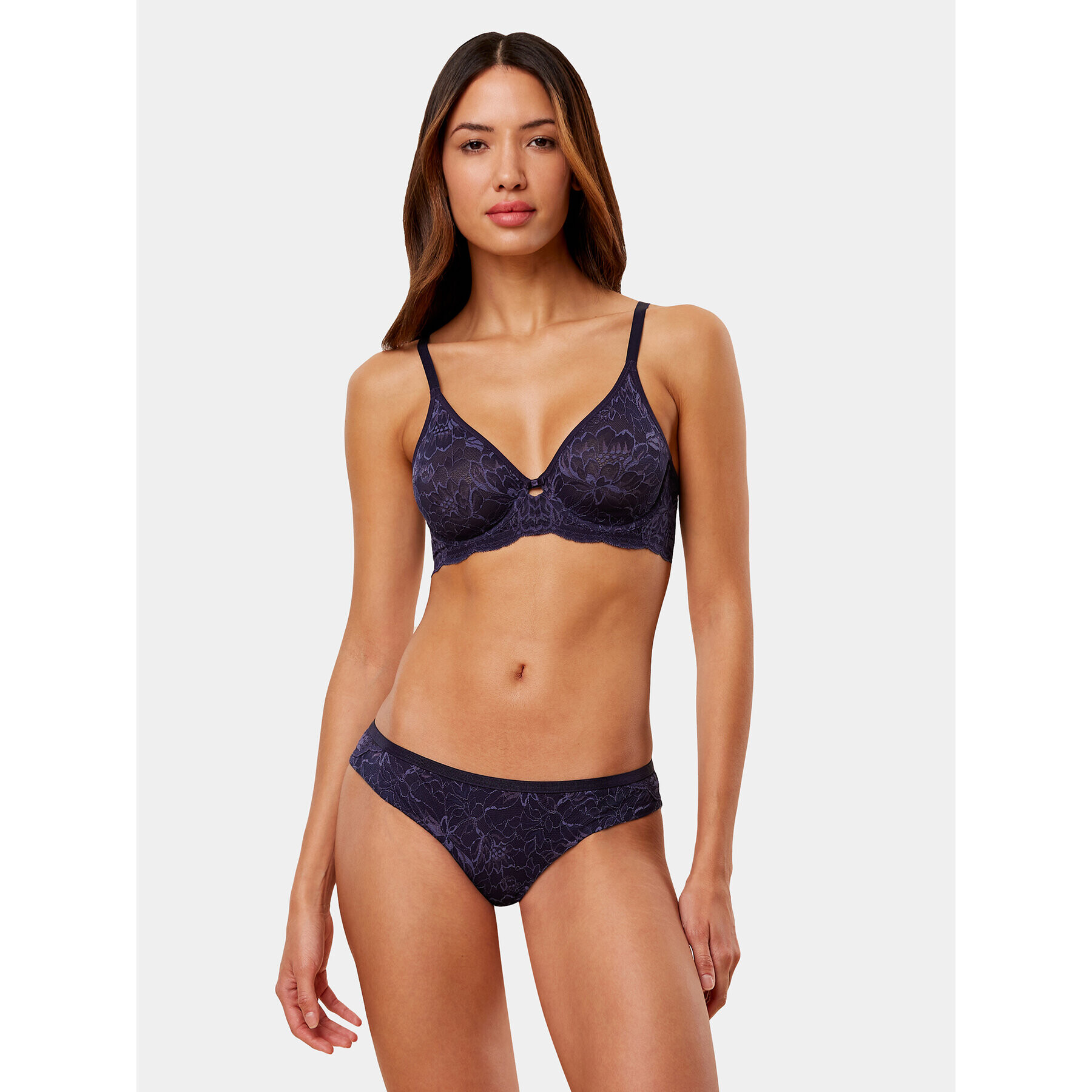 Triumph Sutien cu armătură Amourette Charm T W02 10214458 Bleumarin - Pled.ro