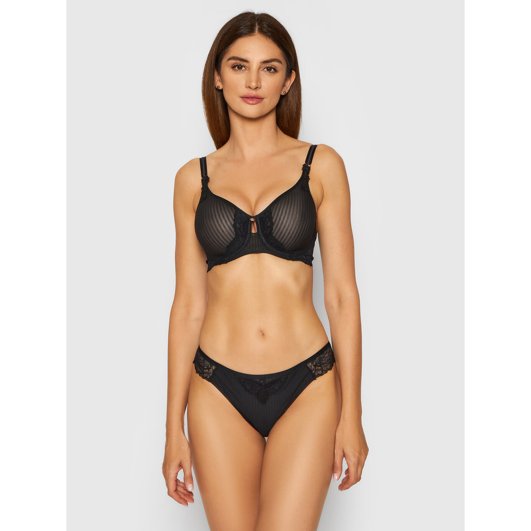 Triumph Sutien cu armătură Peony Florale 10207994 Negru - Pled.ro