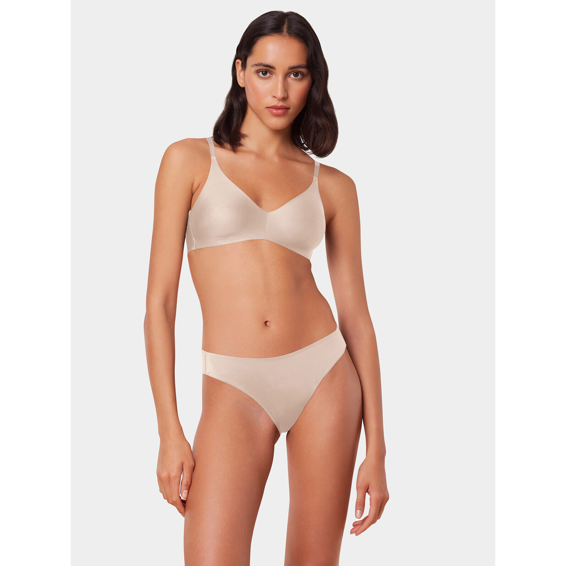 Triumph Sutien fără armătură Pure Micro N 10217430 Bej - Pled.ro