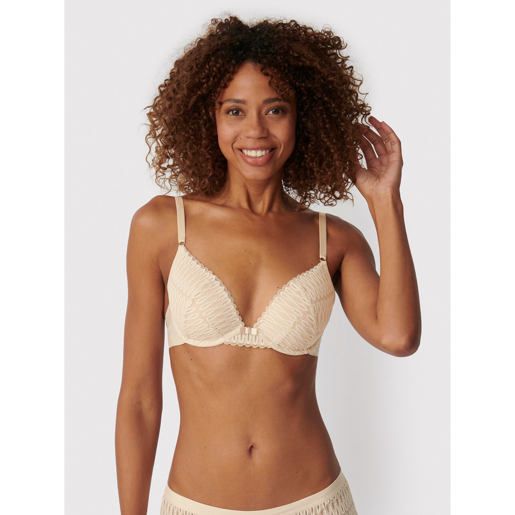 Triumph Sutien Push-up Aura Spotlight 10207982 Bej - Pled.ro