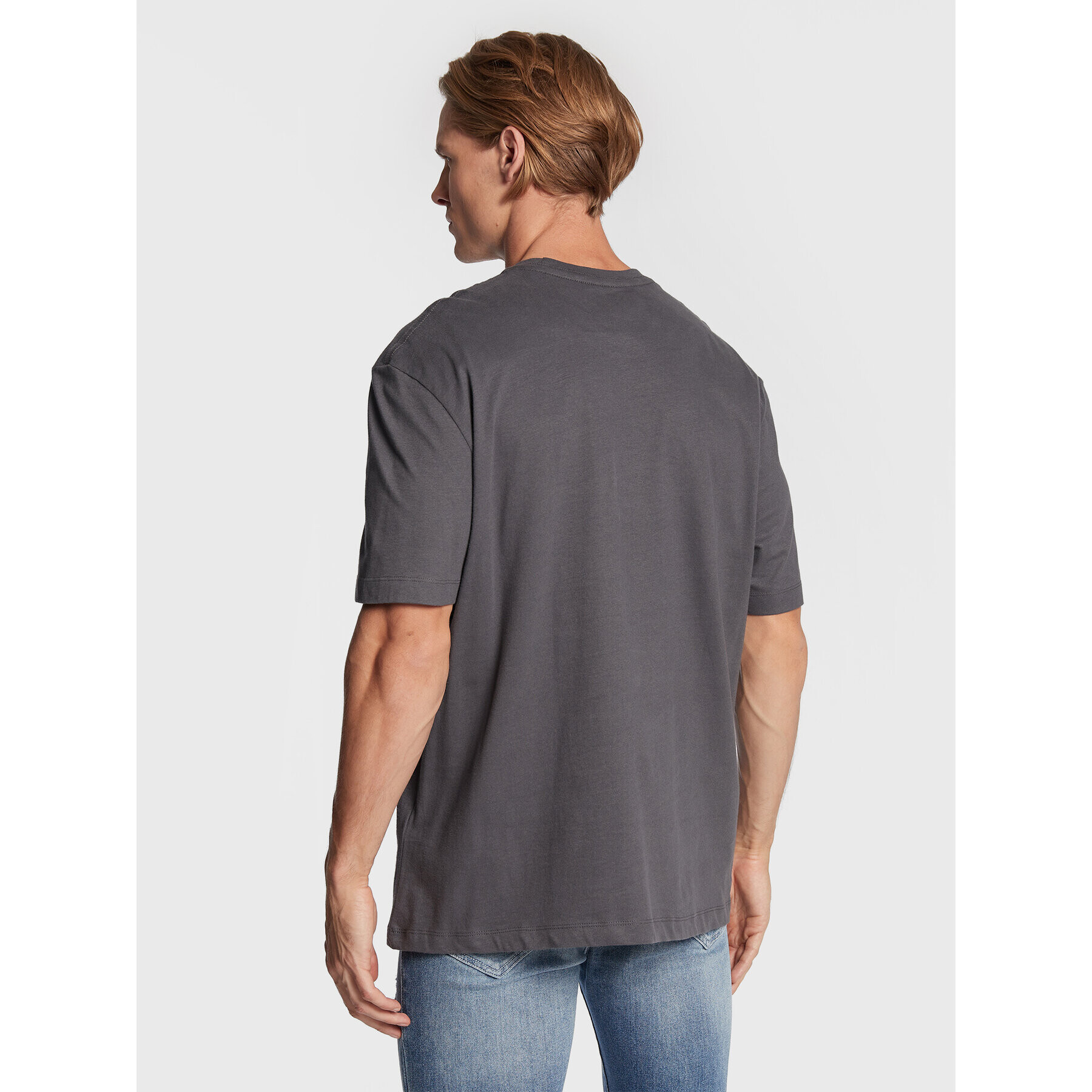 True Religion Tricou 106299 Gri Regular Fit - Pled.ro