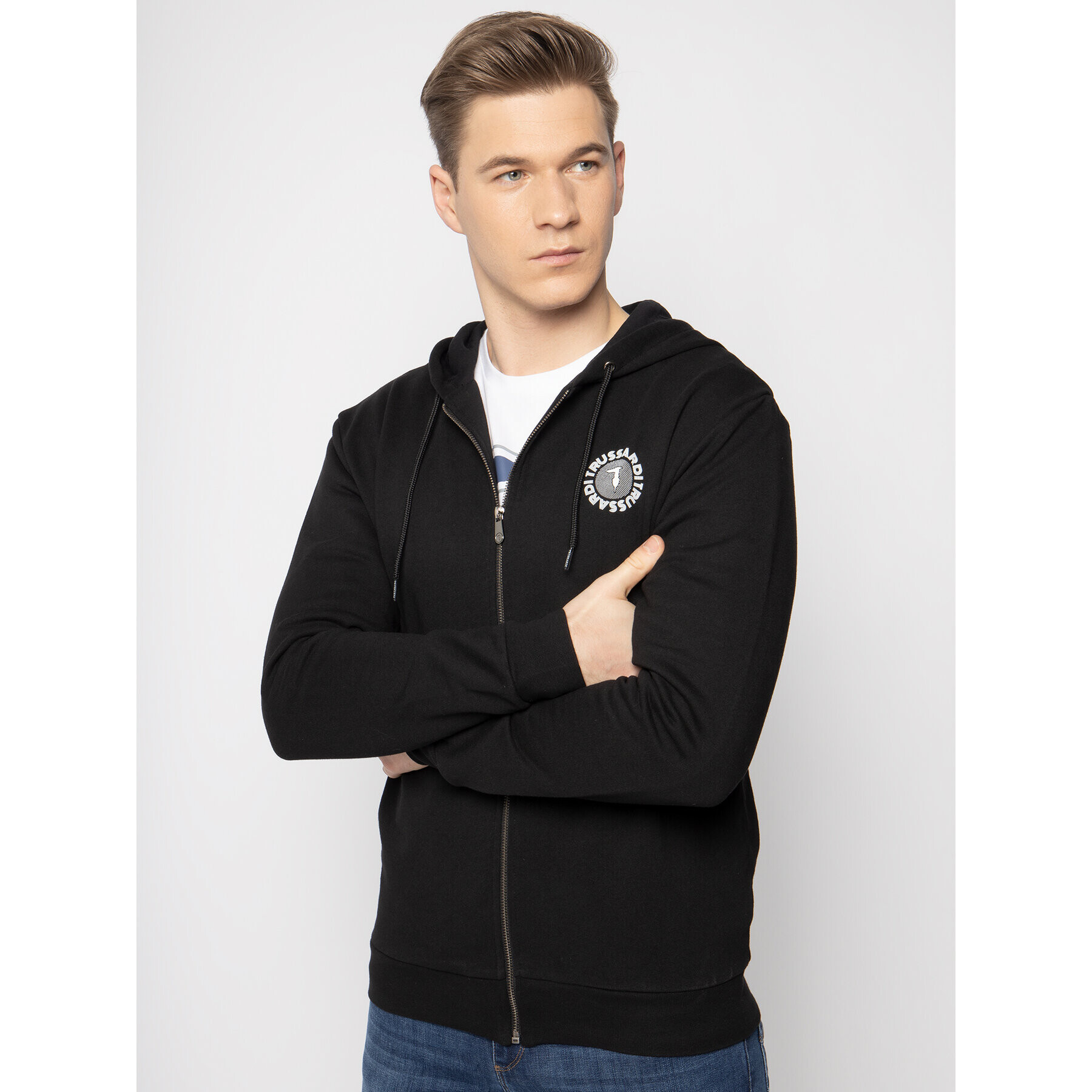 Trussardi Bluză 52F00106 Negru Regular Fit - Pled.ro