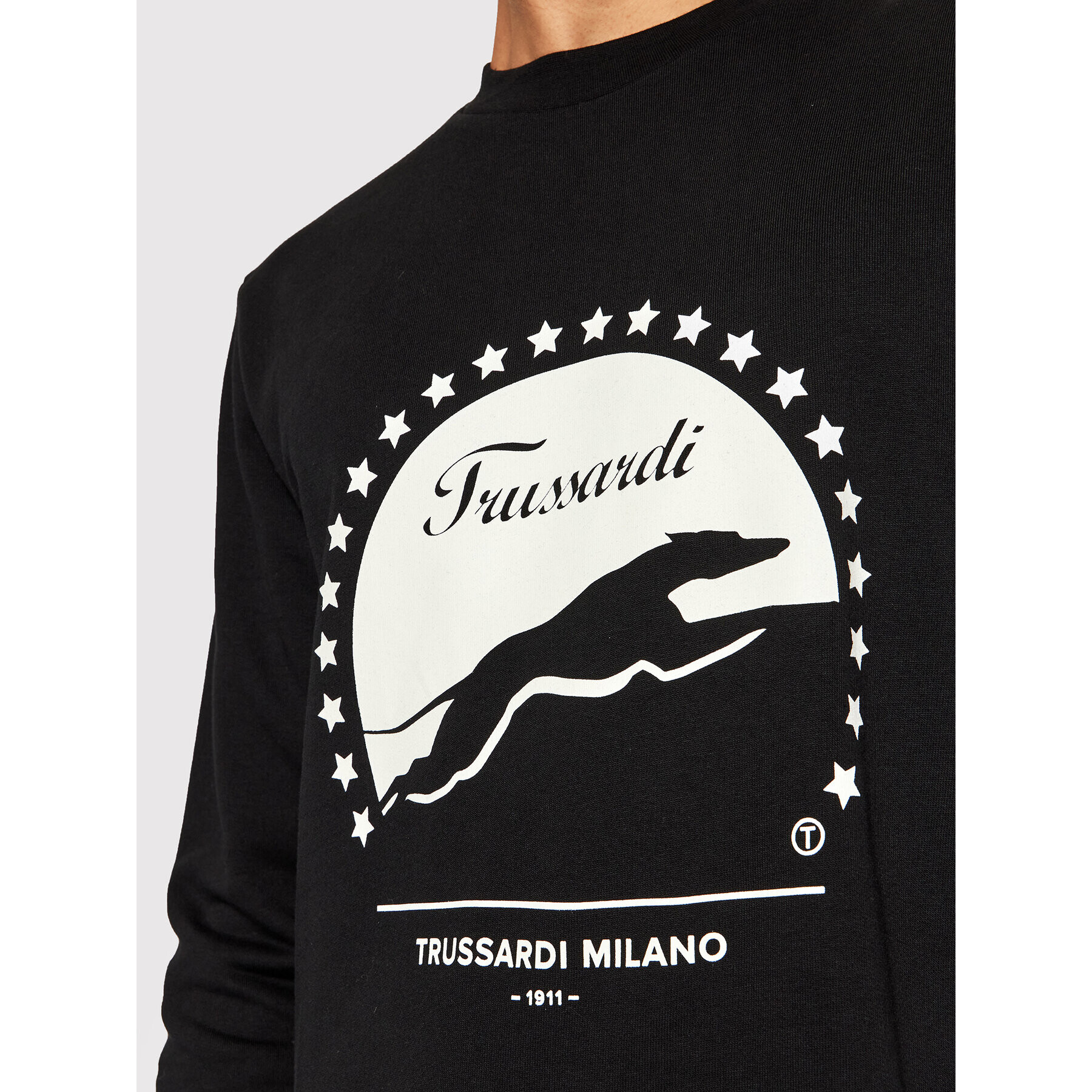 Trussardi Bluză 52F00193 Negru Regular Fit - Pled.ro