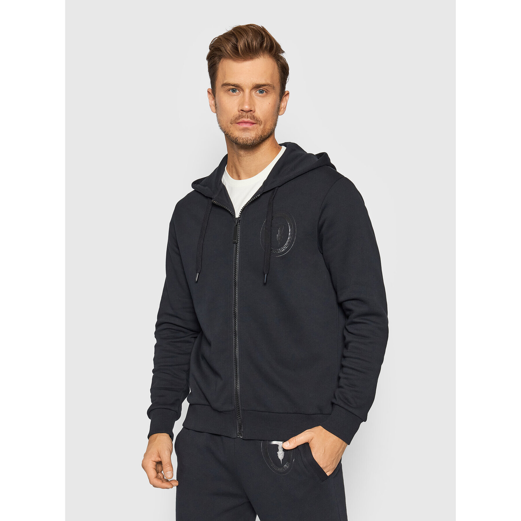 Trussardi Bluză 52F00198 Negru Regular Fit - Pled.ro