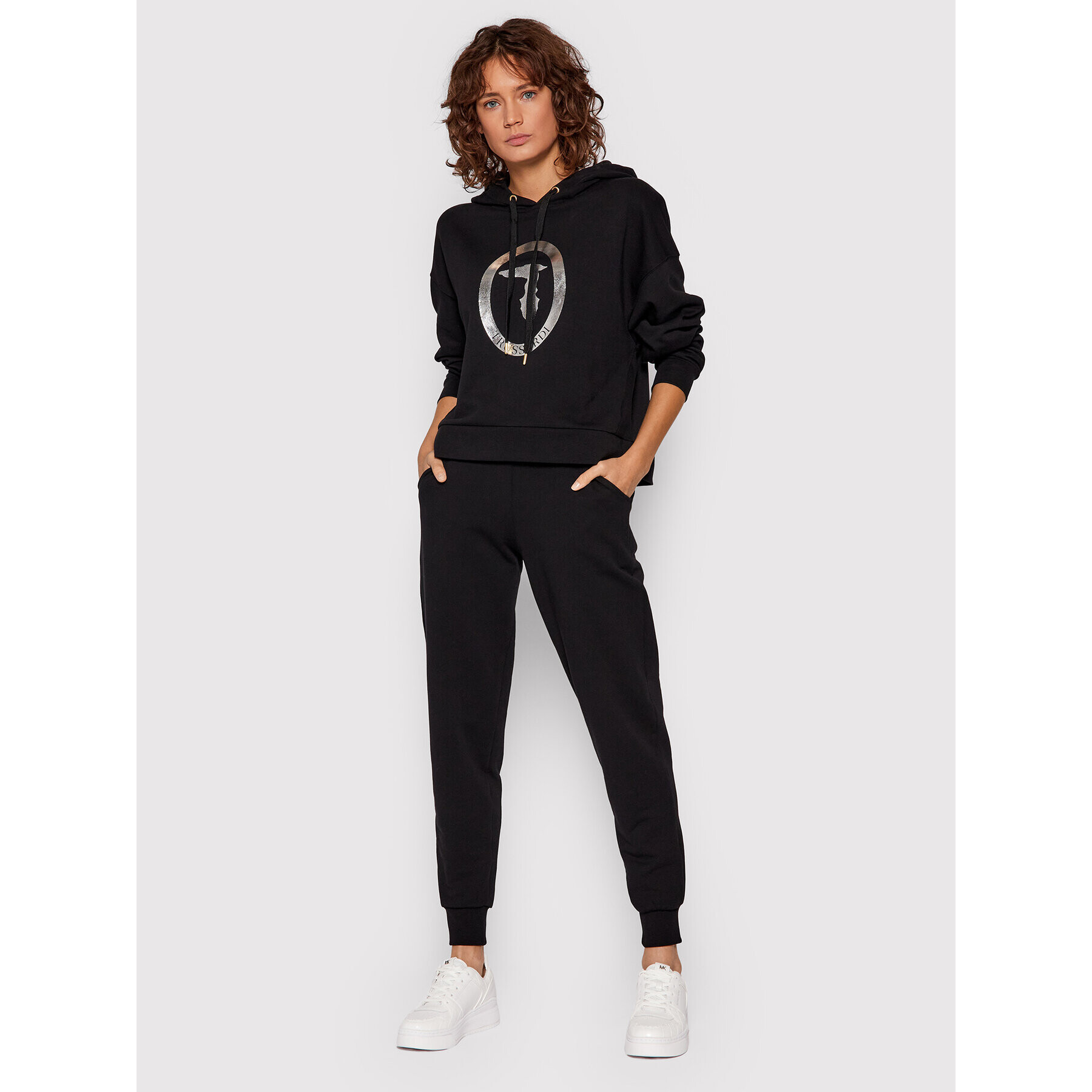 Trussardi Bluză 56F00168 Negru Relaxed Fit - Pled.ro