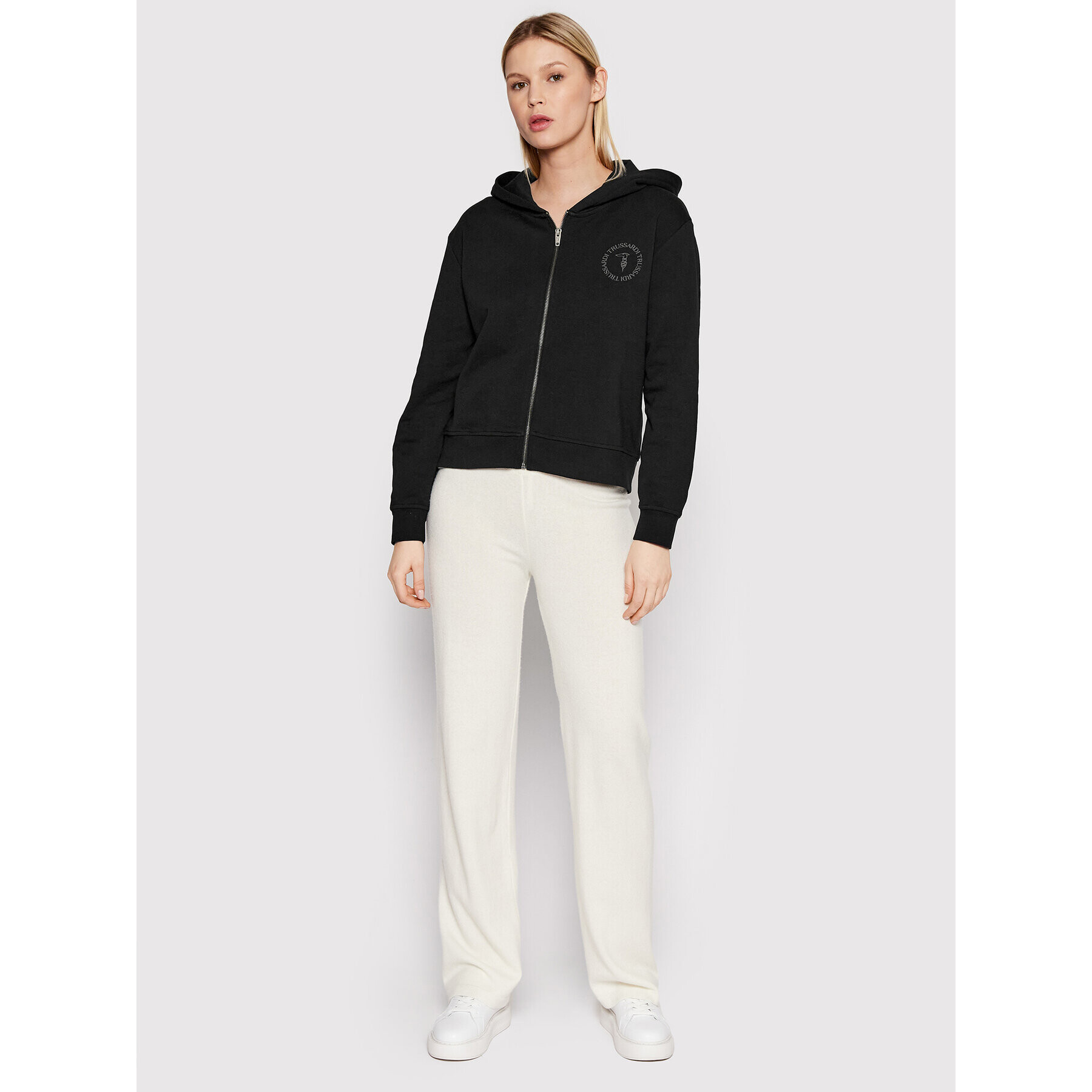 Trussardi Bluză 56F00193 Negru Regular Fit - Pled.ro