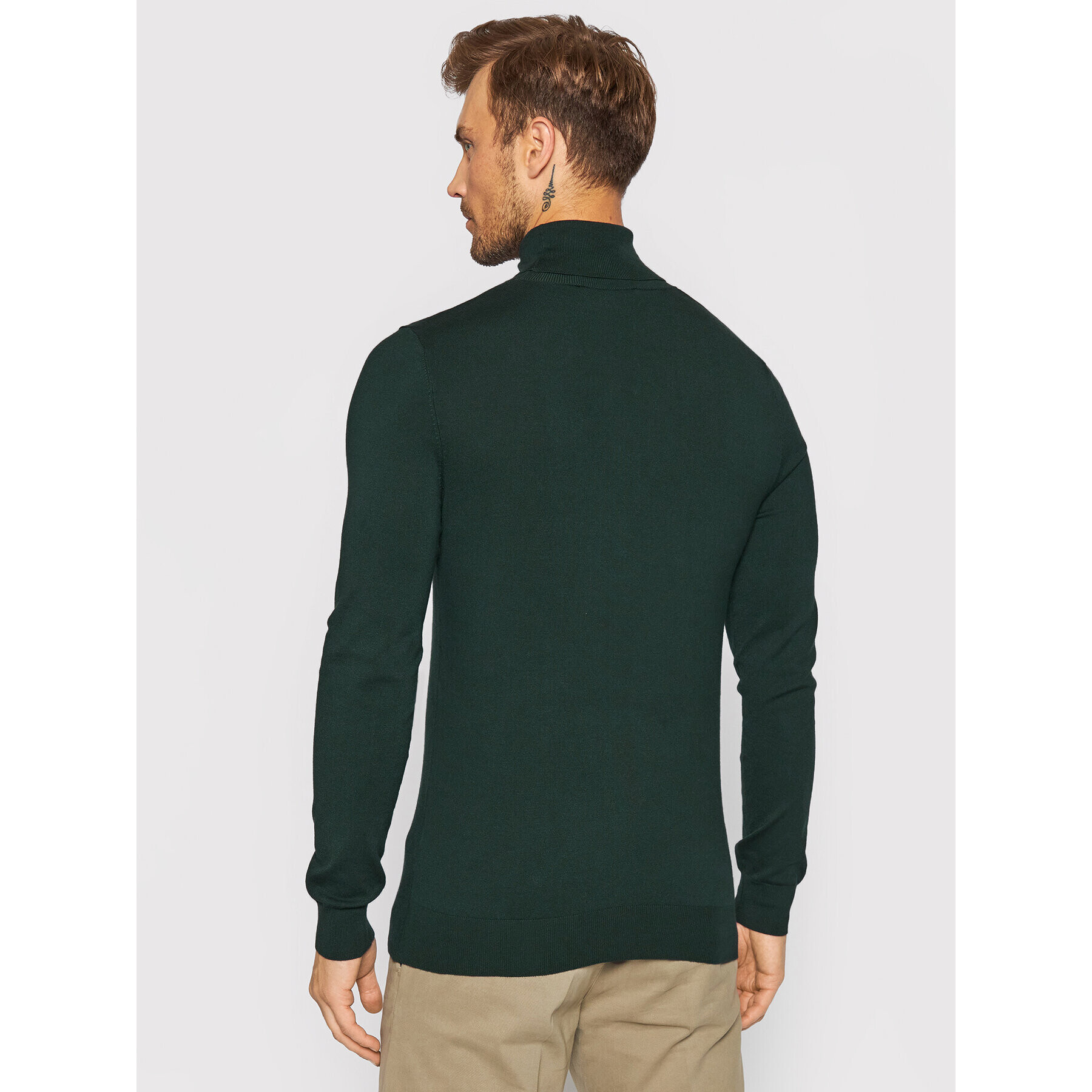 Trussardi Bluză cu gât 52M00516 Verde Slim Fit - Pled.ro