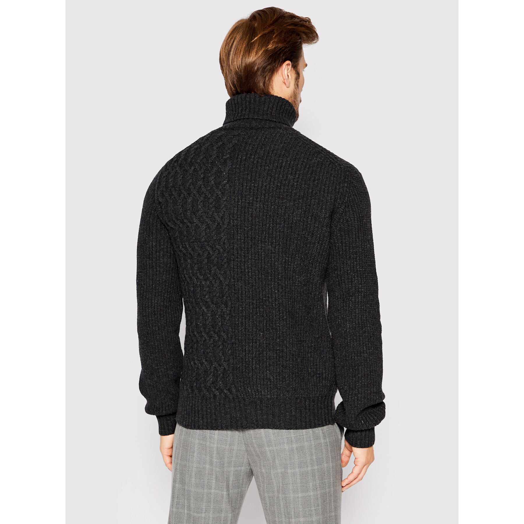 Trussardi Bluză cu gât 52M00623 Gri Regular Fit - Pled.ro