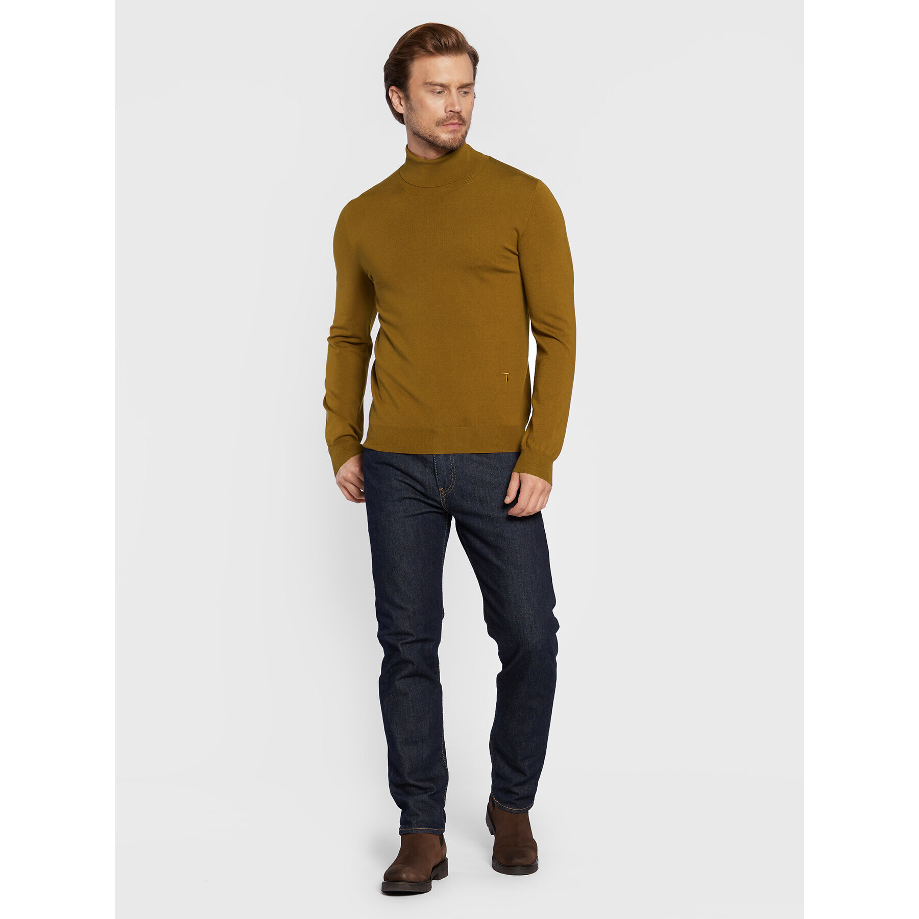 Trussardi Bluză cu gât 52M00629 Maro Regular Fit - Pled.ro