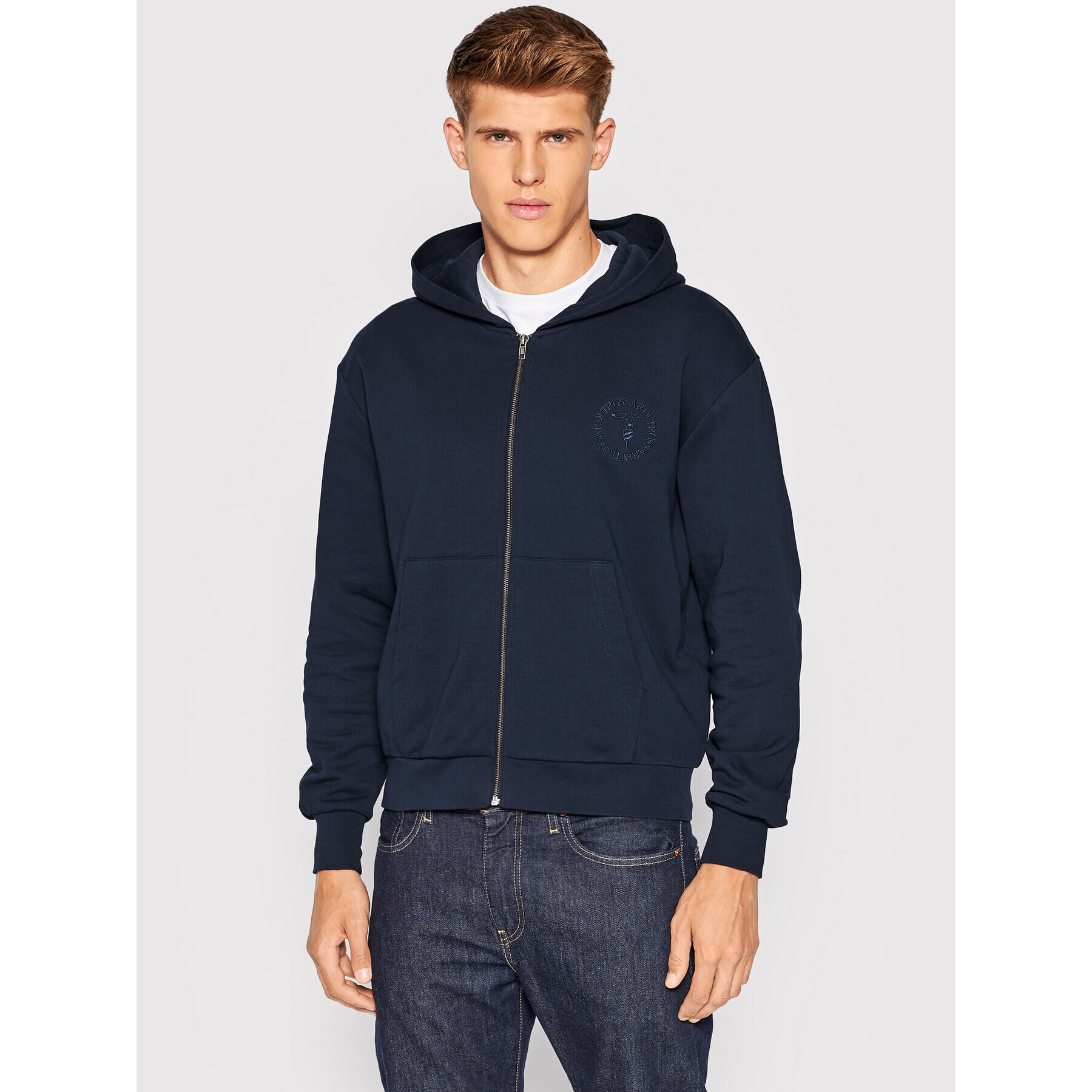 Trussardi Bluză 52F00233 Bleumarin Regular Fit - Pled.ro