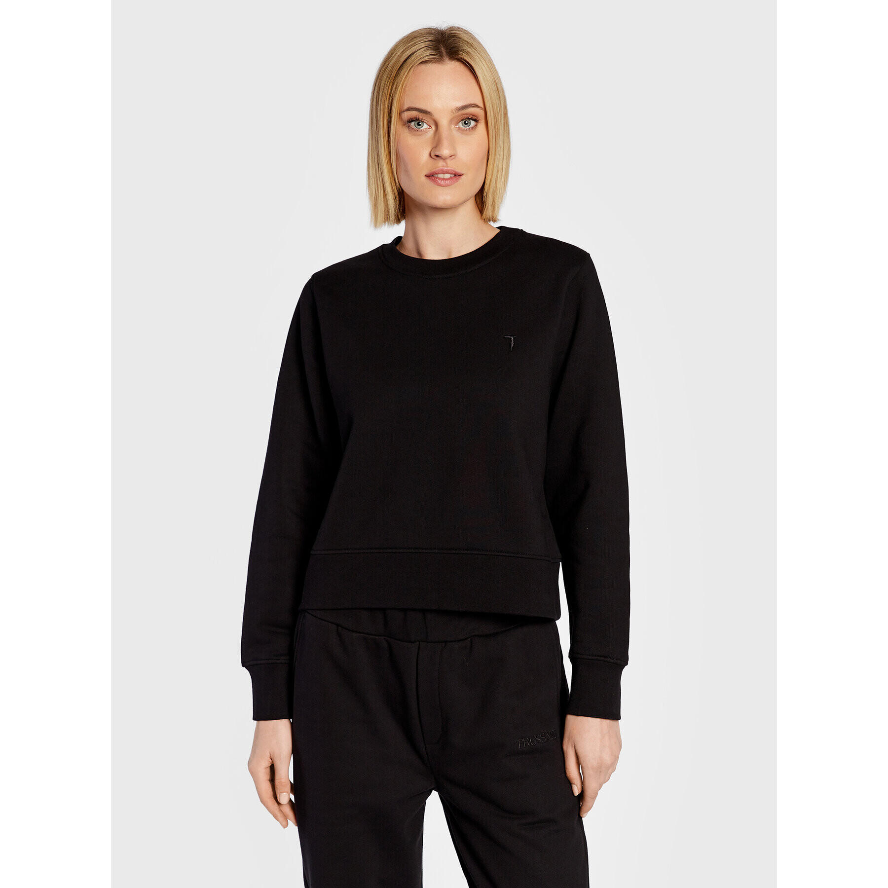 Trussardi Bluză 56F00216 Negru Relaxed Fit - Pled.ro