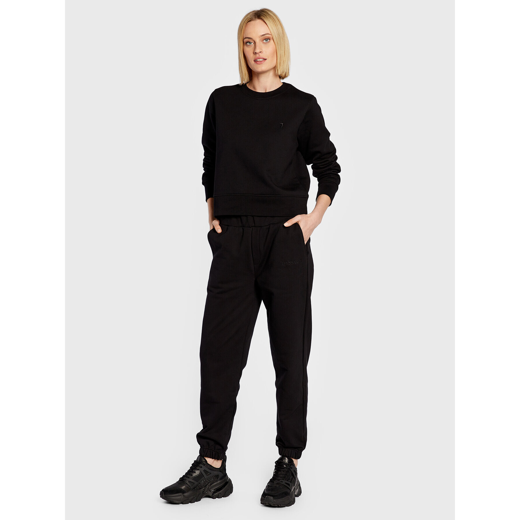 Trussardi Bluză 56F00216 Negru Relaxed Fit - Pled.ro