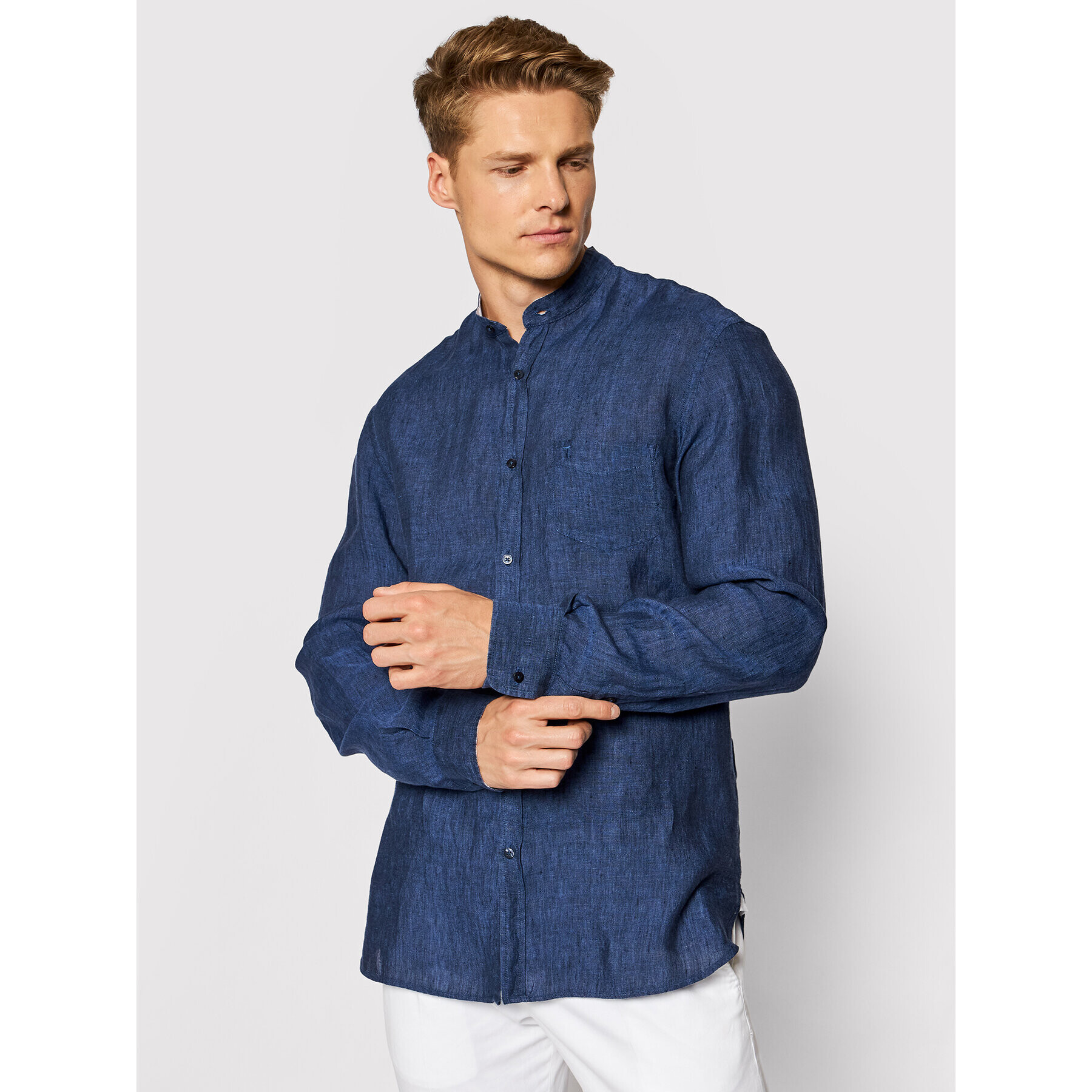 Trussardi Cămașă 52C00154 Bleumarin Close Fit - Pled.ro