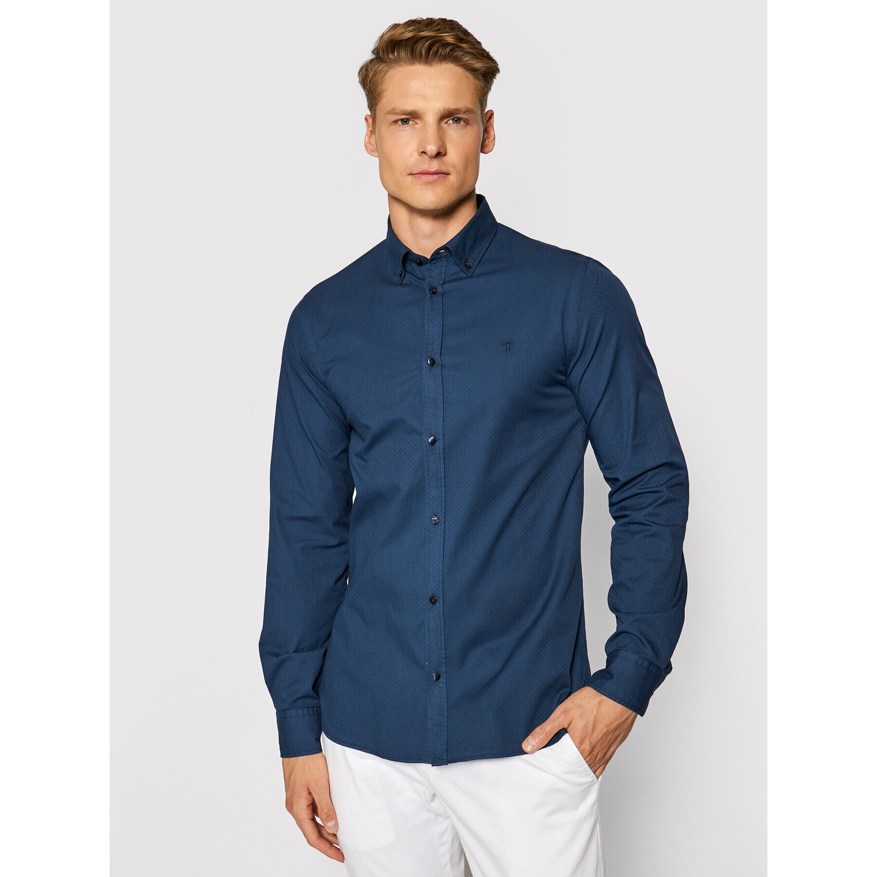 Trussardi Cămașă 52C00211 Bleumarin Regular Fit - Pled.ro