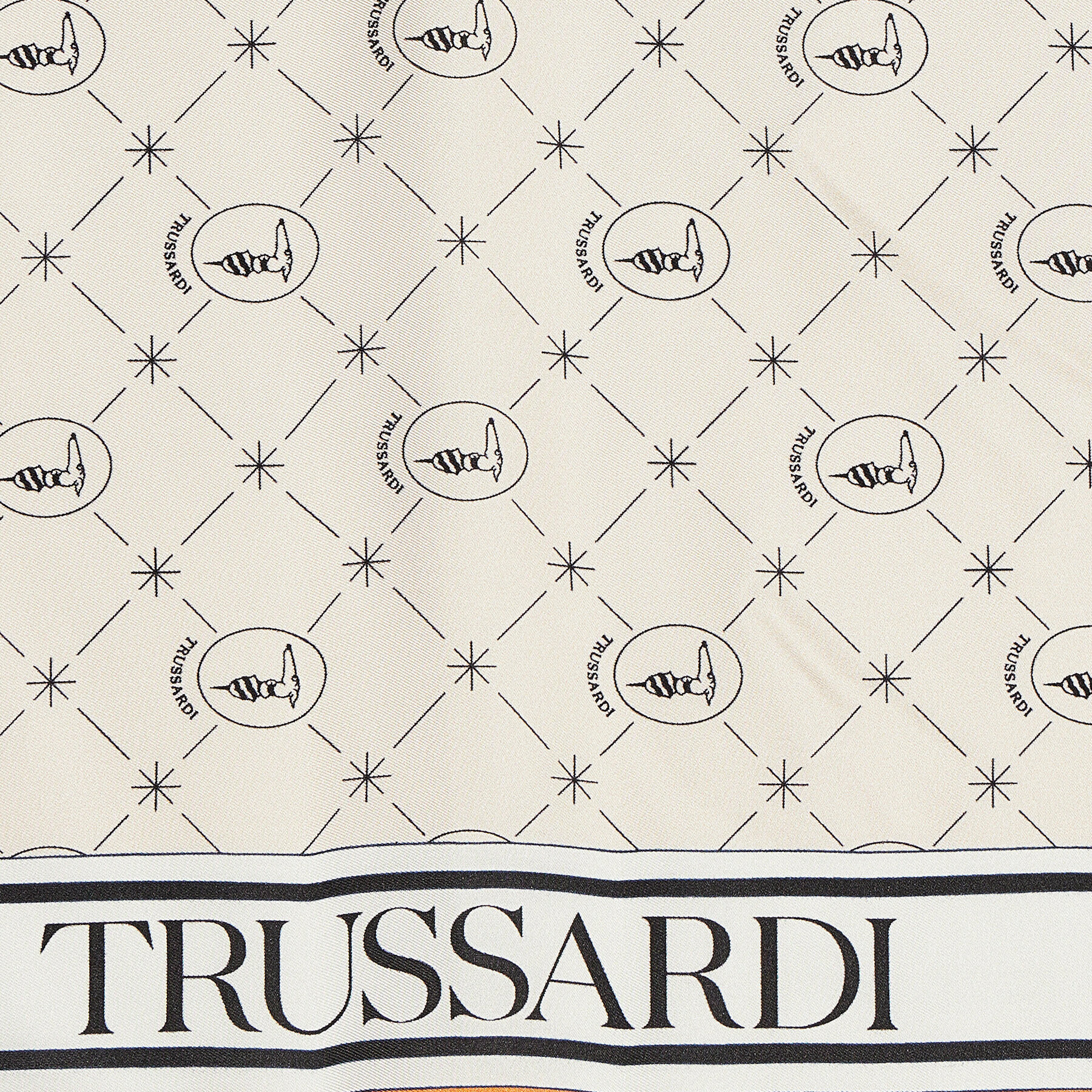 Trussardi Eșarfă Monogram + Lettering 59Z00326 Bej - Pled.ro