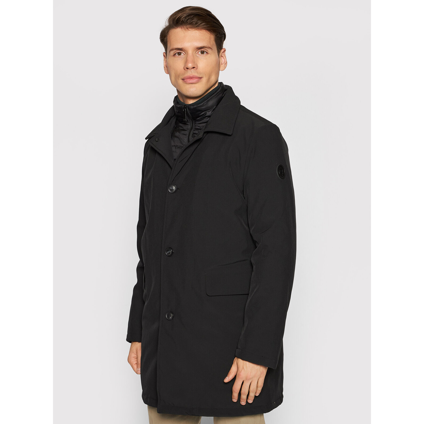 Trussardi Geacă 52S00624 Negru Regular Fit - Pled.ro